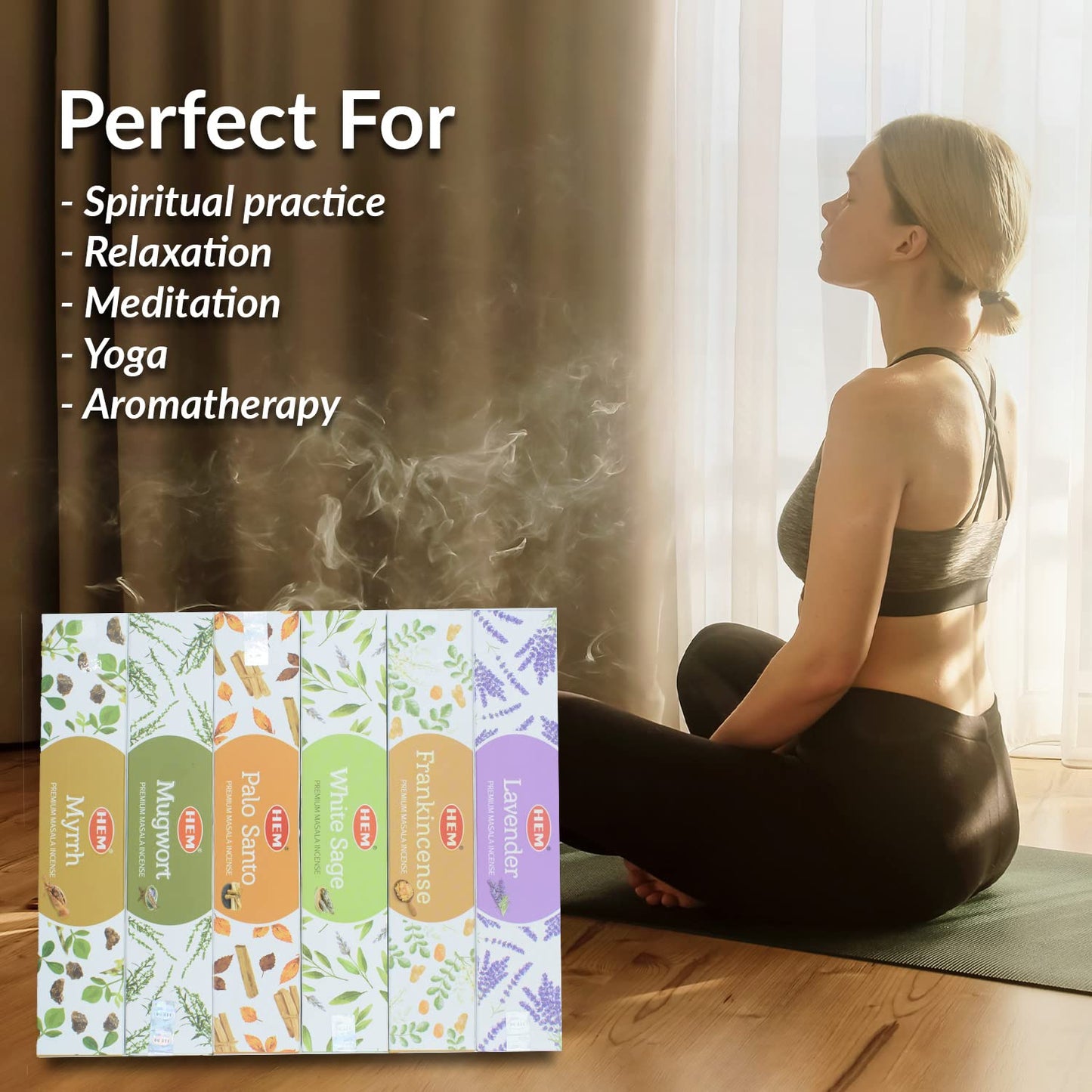 Hem Frankincense Myrrh Incense Sticks - 120 Count | Natural Air Purifying Aromatherapy | Calming and Cleansing Fragrance | Perfect for Meditation and Relaxation | Long-Lasting Burn.