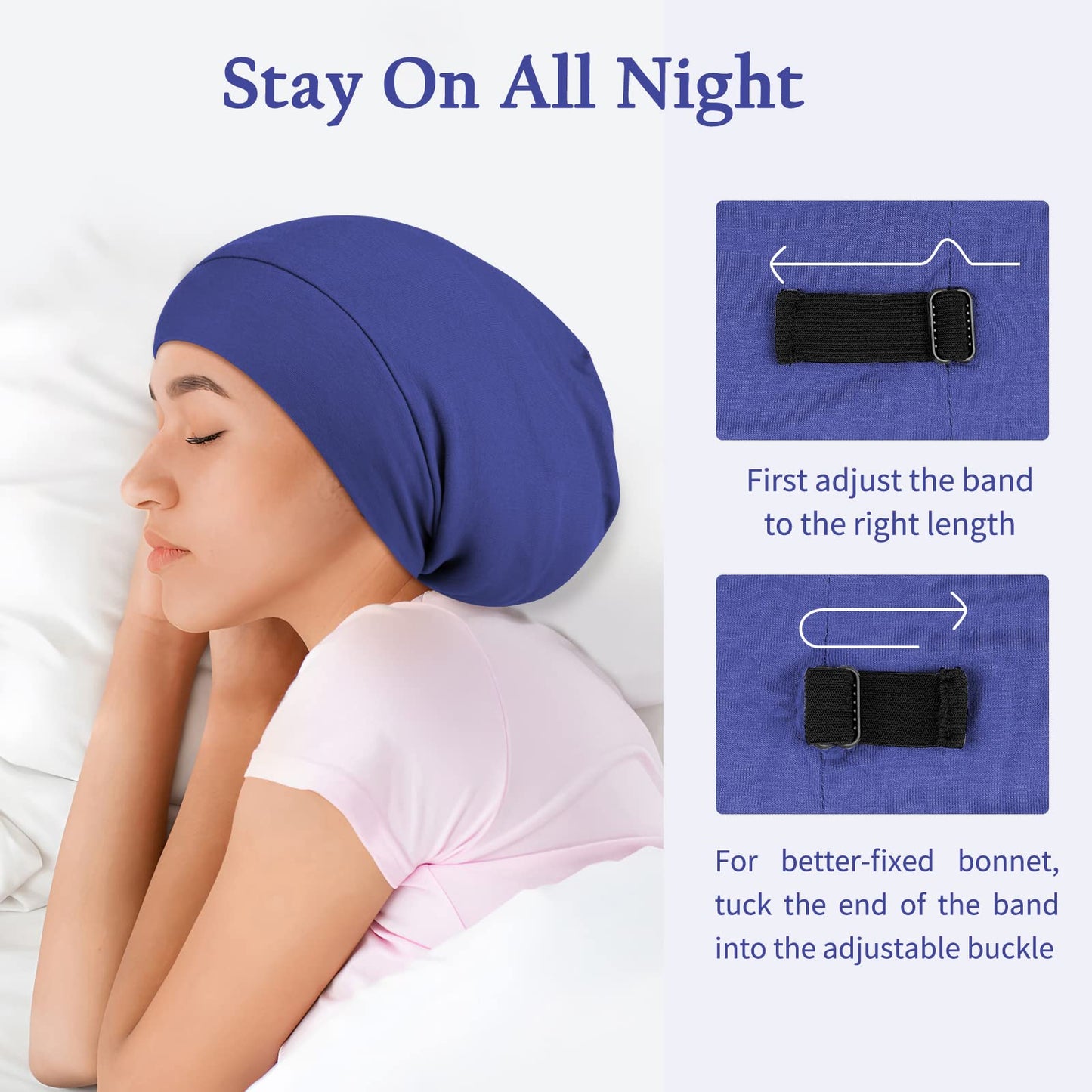 OLESILK 100% Mulberry Silk Bonnet for Sleeping Women, Silk Hair Wrap for Sleeping, Silk Sleep Bonnet for Women&Men, Real Silk, Not Satin, Reddish Brown