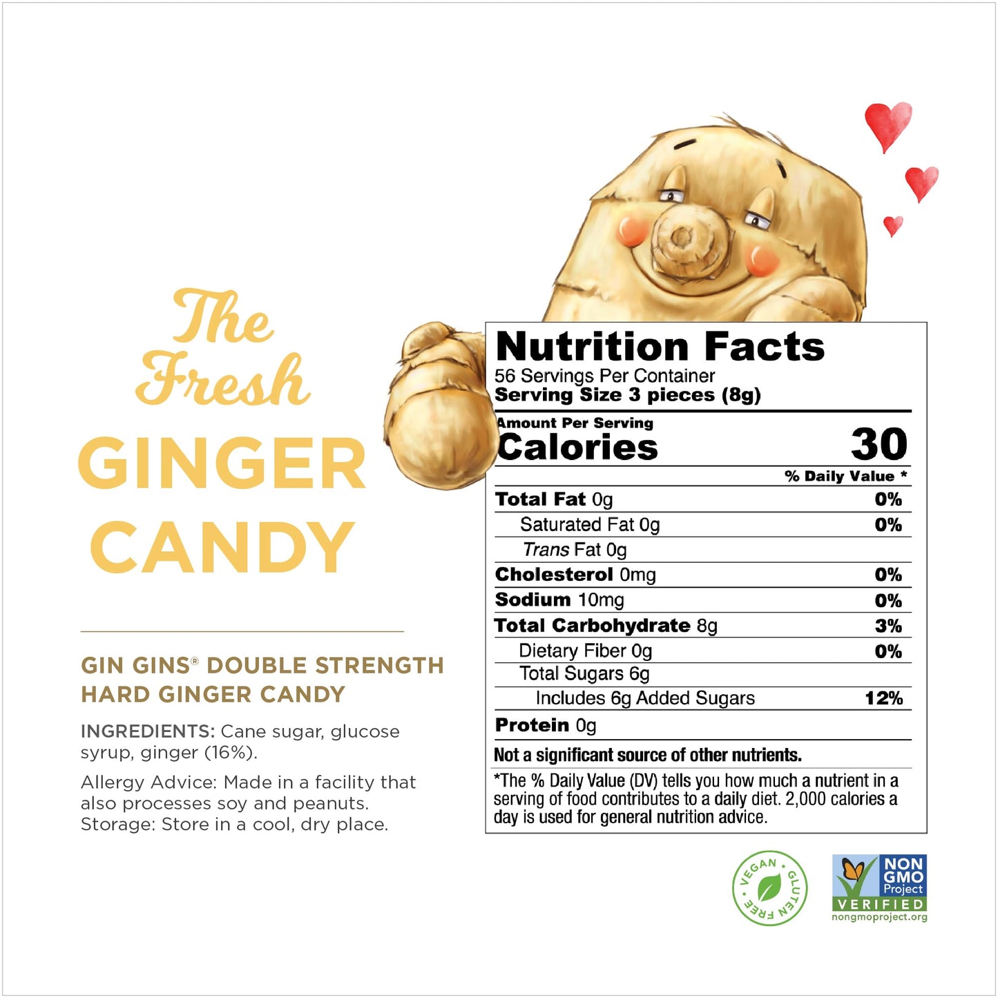 GIN GINS Spicy Apple Ginger Chews – Natural Fresh Ginger Candy by The Ginger People – Individually Wrapped Healthy Candy – Spicy Apple Ginger Flavor – Large 1 lb Bag (16oz) – Pack of 1