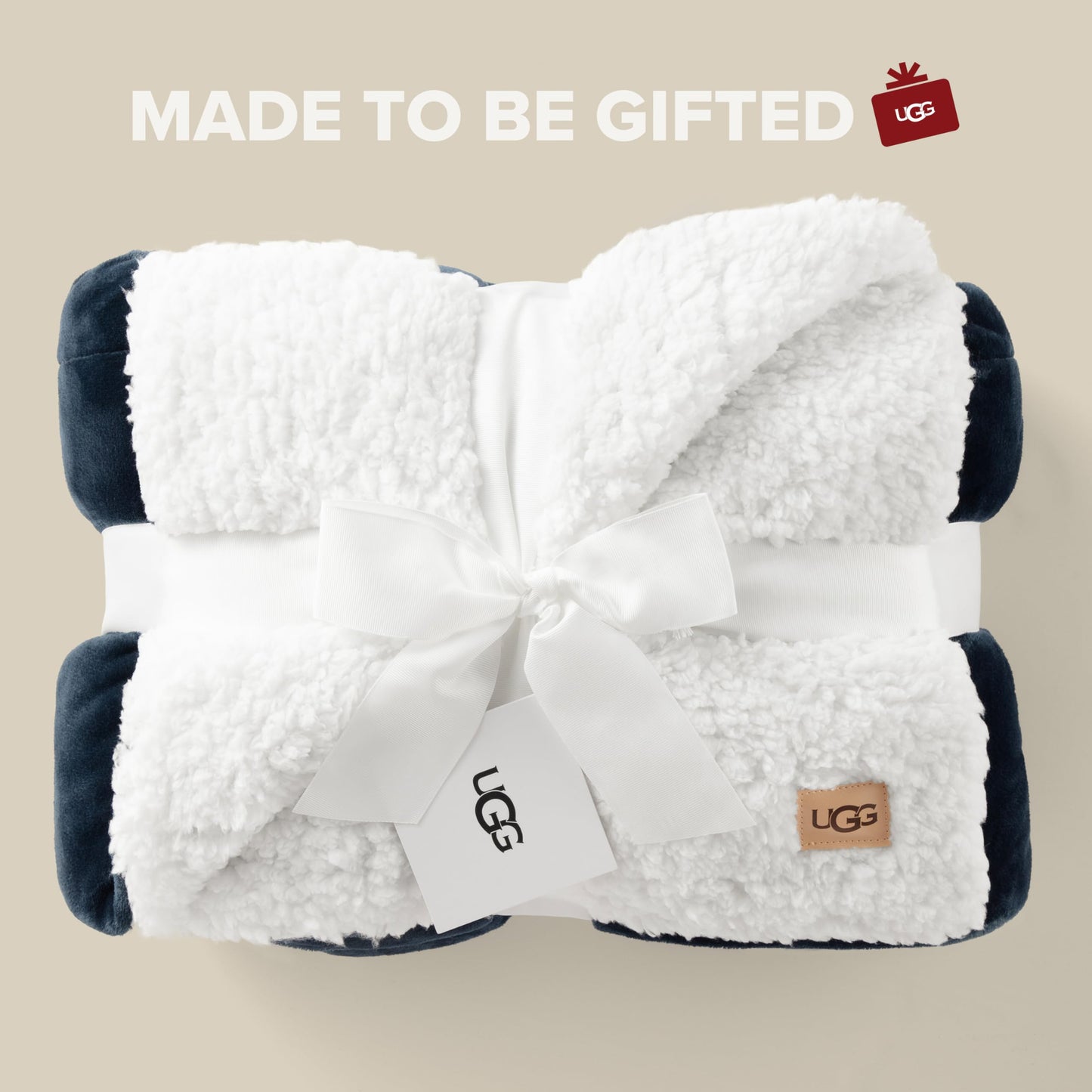 UGG Nita King/California King Blanket Fleece Fluffy Reversible Soft Fuzzy Bedding Cozy Plush Warm Oversized Blanket Machine Washable Bedroom Decor for Big Couch Bed, 110-inch x 90-inch, White Snow