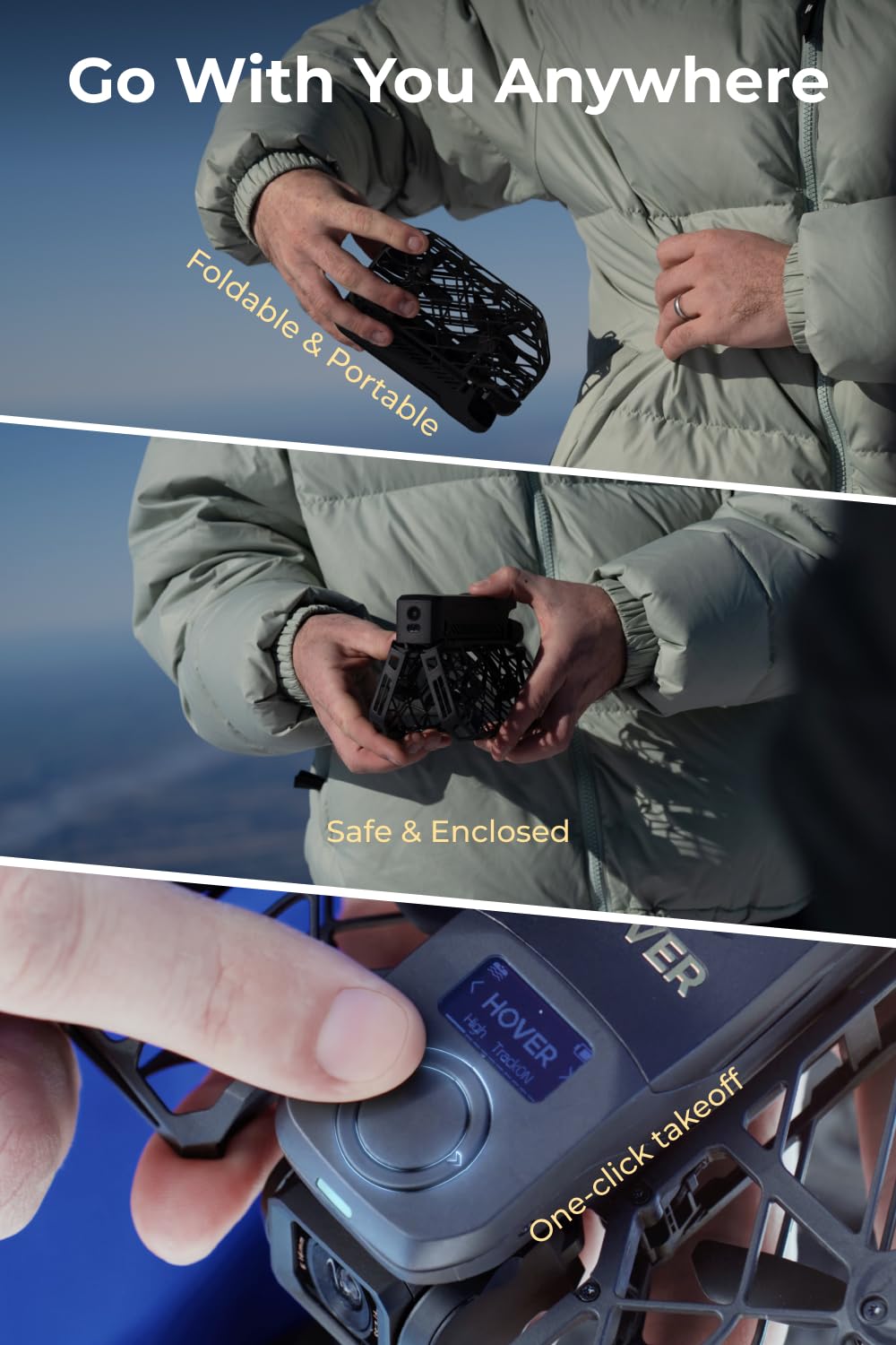 HOVERAir X1 PROMAX 8K Drone with Camera, Foldable Action Flying Camera with 42 KM/H Follow Speed, 15+ Fully Automatic Flight Modes, Fly Anywhere with OmniTerrain, SmoothCapture 2.0(Fly Joy Combo)
