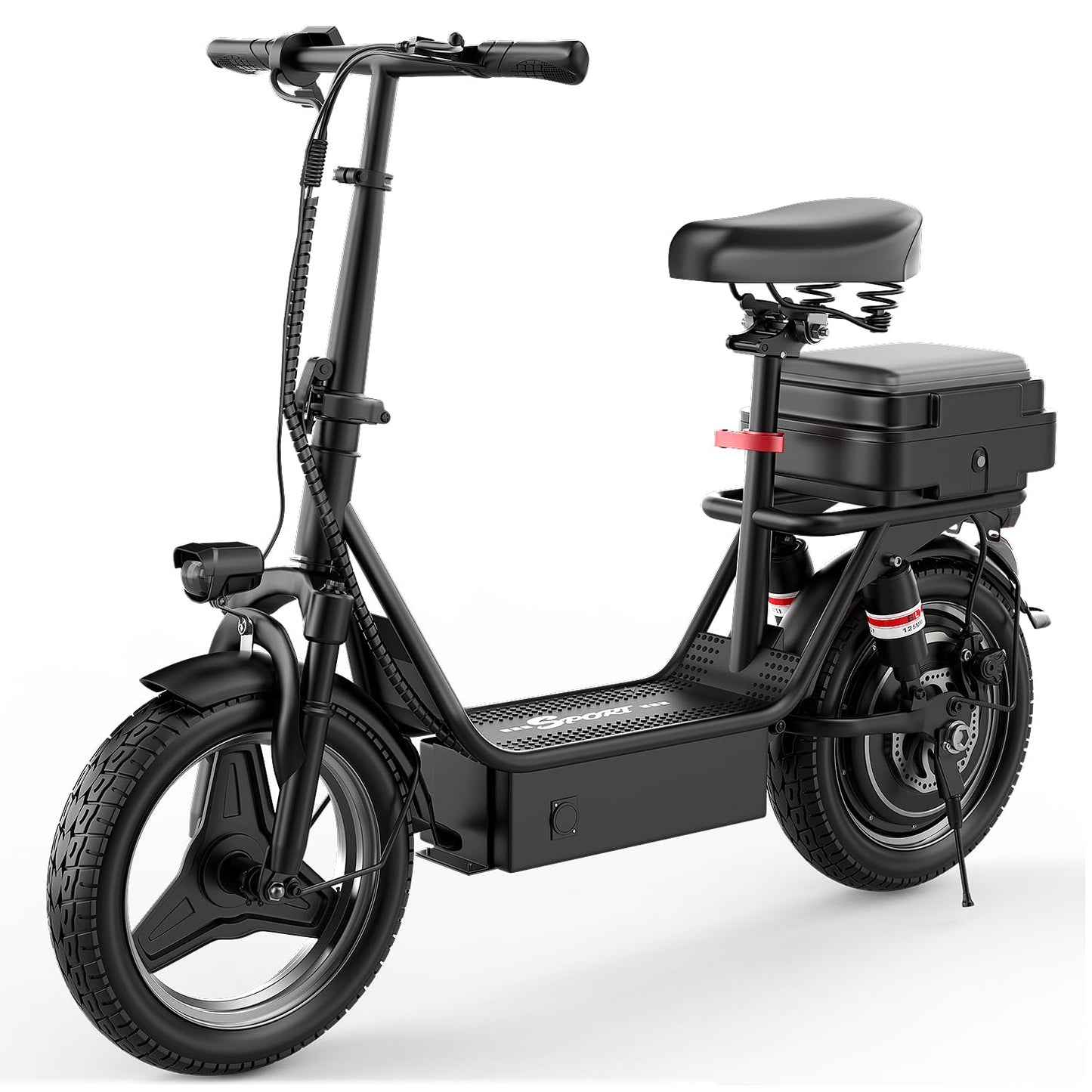 Electric Scooter for Adults, 1000W Peak Motor, Up to 25 MPH 30 Miles, Electric Scooter with Seat, Multiple Suspension, Bright Lights, Provides Comfortable and Safe Ride, 14" E Scooter for Commuting