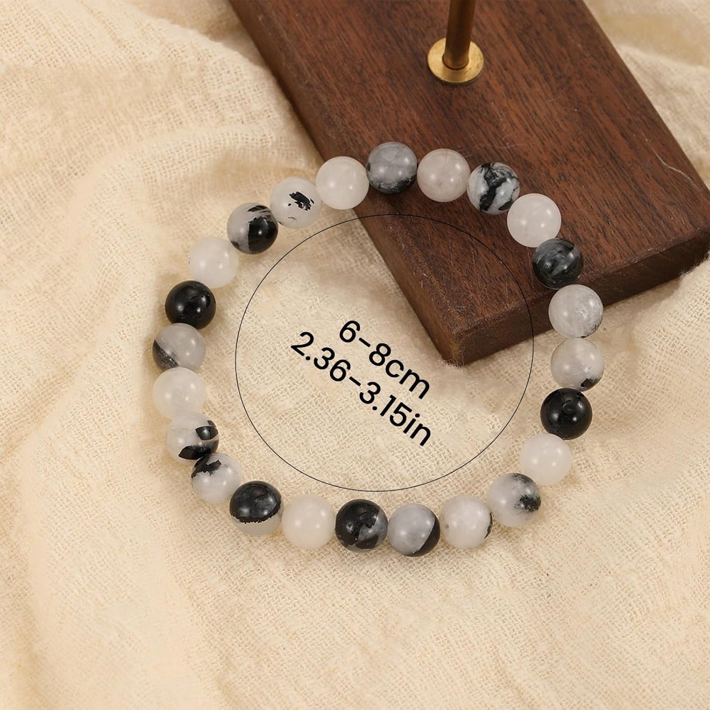Crystal Vibe Handmade Natural Amethyst Bracelet for Women - Stretchable 8mm Bead Bracelet - Adjustable size Crystal Bracelet for Women