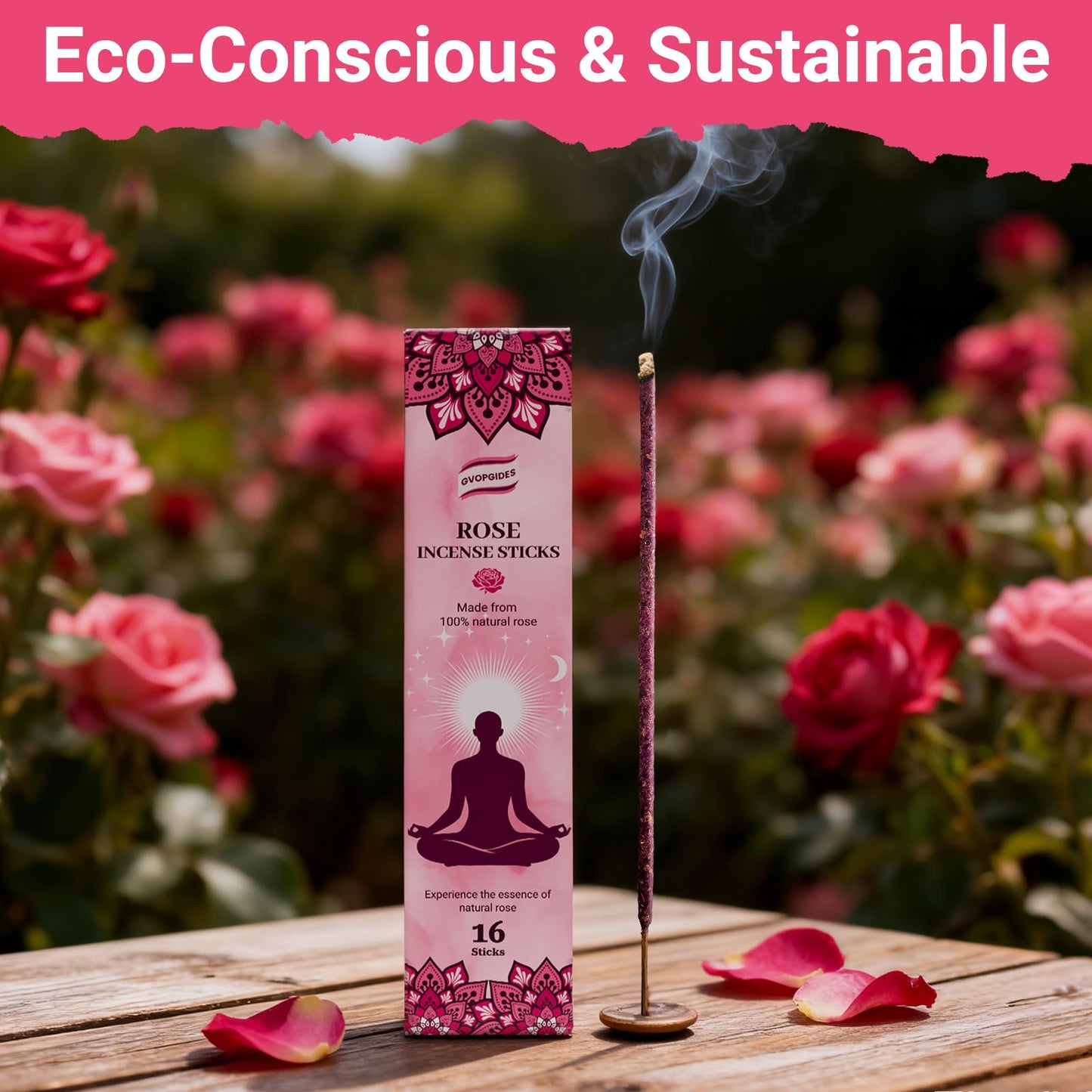 Lavender Incense Sticks Natural - 16 Sticks Handcrafted Lavender Sticks for Relaxation, Meditation, Yoga, Spiritual Purification & Home Ambiance | inciensos aromaticos para la casa