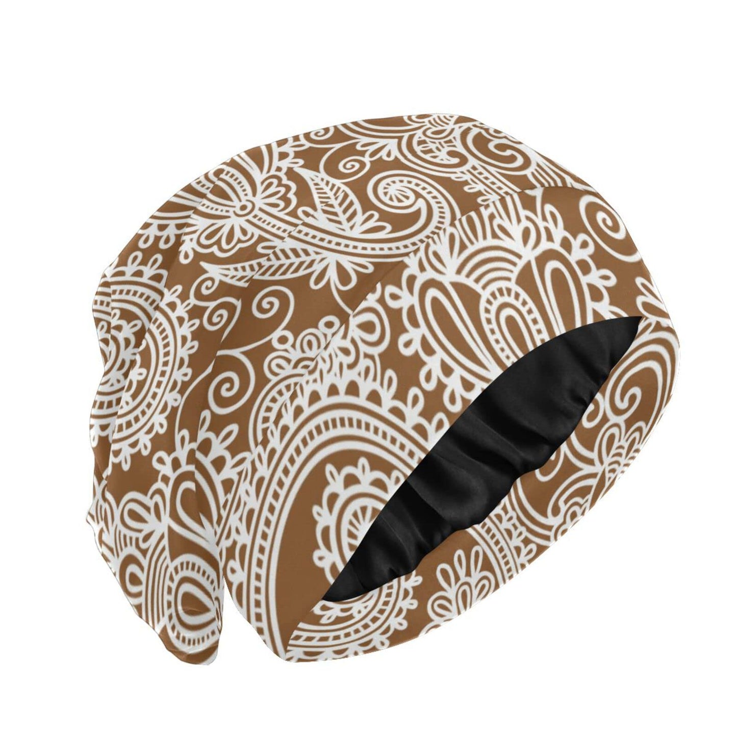 Satin Bonnet Lined Sleep Cap Hair Wrap Cover Slouchy Beanie for Curly Hair Protection for Gifts for Men Women Dark Blue Stars