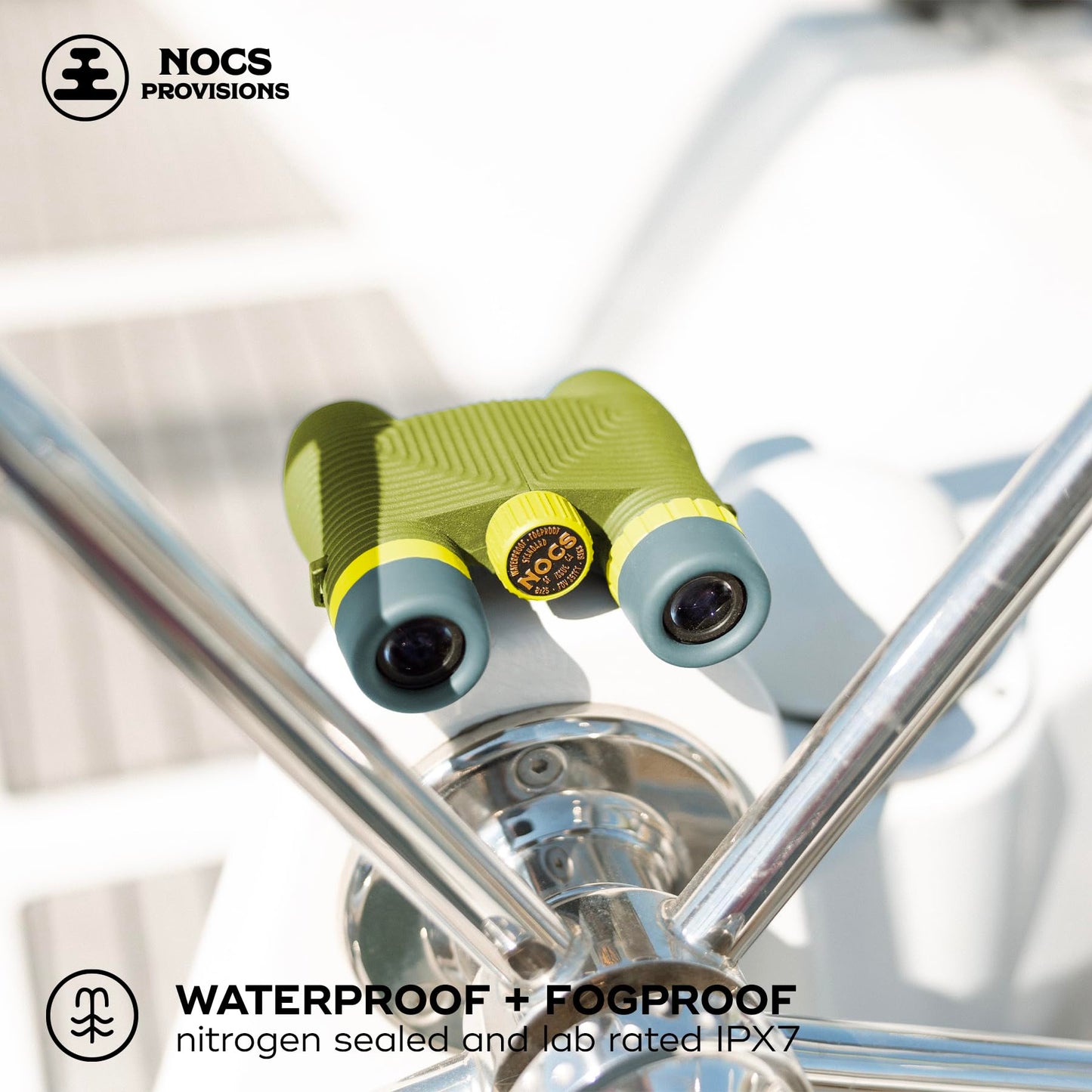 Nocs Provisions Standard Issue 8x25 Waterproof Binoculars, 8X Magnification, Bak4 Prism, Wide View Multi-Coated Lenses for Bird Watching, Hiking & Backpacking - Cobalt Blue II