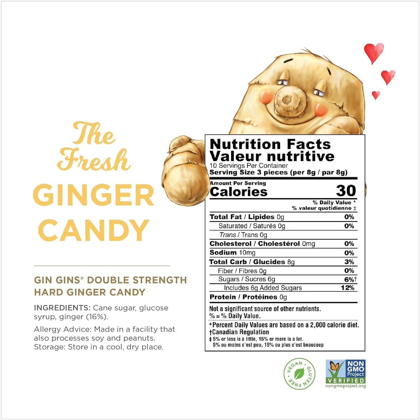 GIN GINS Spicy Apple Ginger Chews – Natural Fresh Ginger Candy by The Ginger People – Individually Wrapped Healthy Candy – Spicy Apple Ginger Flavor – Large 1 lb Bag (16oz) – Pack of 1