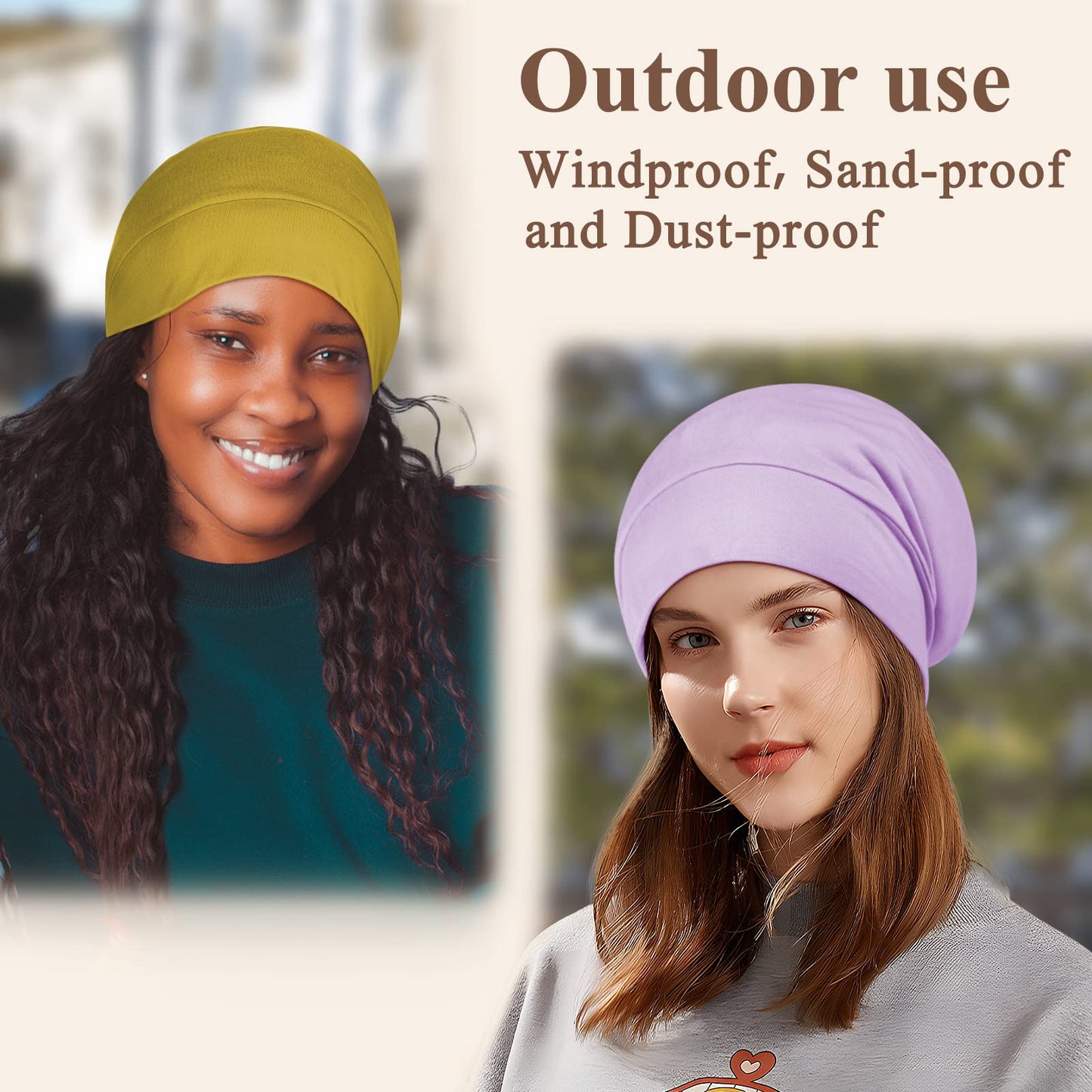 OLESILK 100% Mulberry Silk Bonnet for Sleeping Women, Silk Hair Wrap for Sleeping, Silk Sleep Bonnet for Women&Men, Real Silk, Not Satin, Reddish Brown