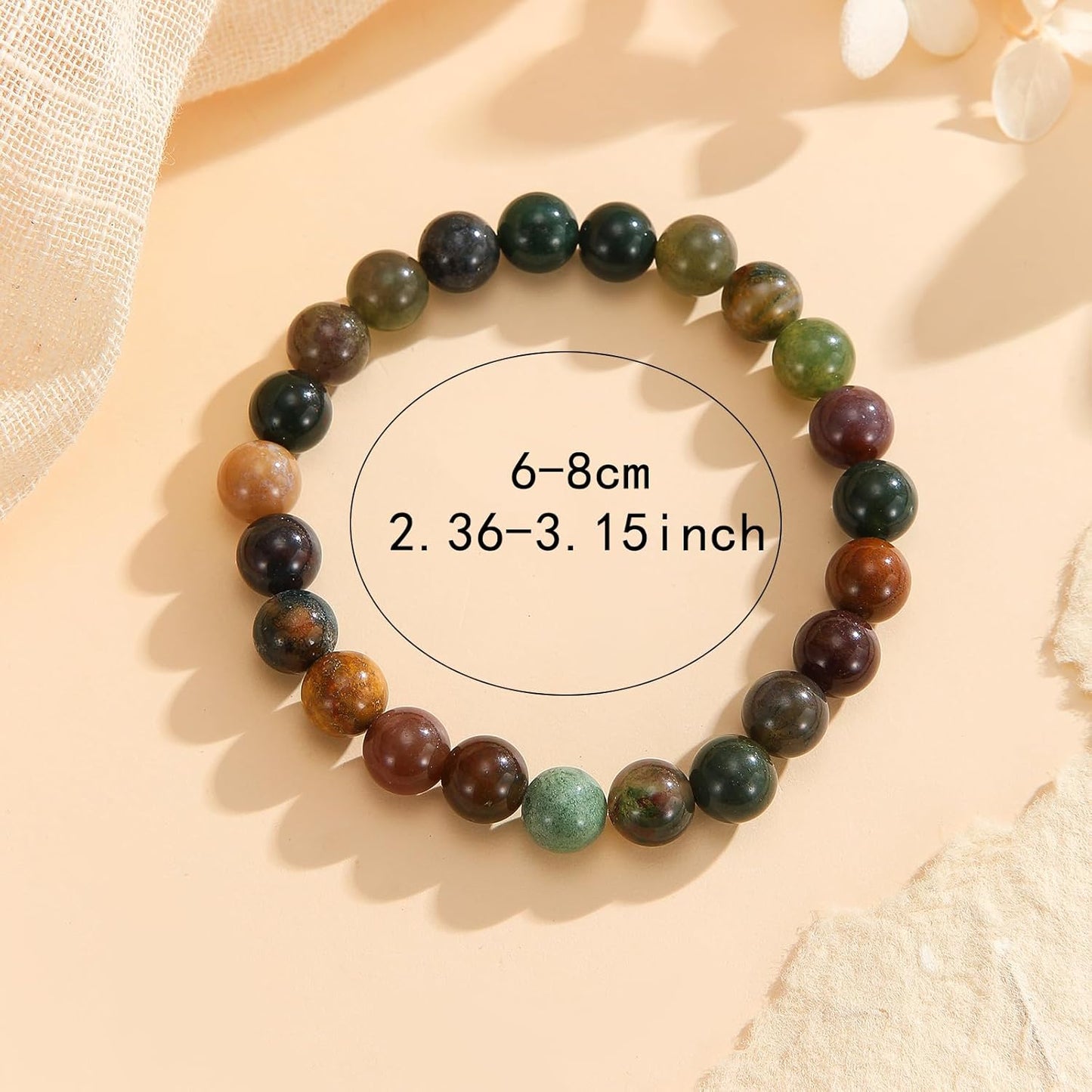 Crystal Vibe Handmade Natural Amethyst Bracelet for Women - Stretchable 8mm Bead Bracelet - Adjustable size Crystal Bracelet for Women