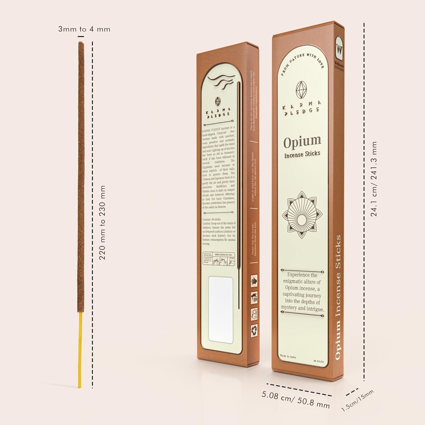 Incense Sticks, White Sage Incense, Made with Natural Ingredients, Hand Rolled Aromatic Masala, 40 Stick Pack, 45-60 Minute Burn Time, Best for Home Fragrance, Meditation, Yoga, Spiritual Healing