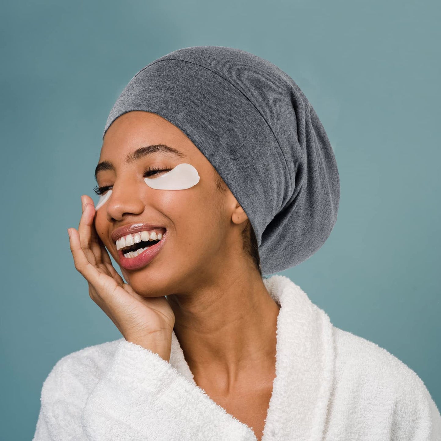 OLESILK 100% Mulberry Silk Bonnet for Sleeping Women, Silk Hair Wrap for Sleeping, Silk Sleep Bonnet for Women&Men, Real Silk, Not Satin, Reddish Brown