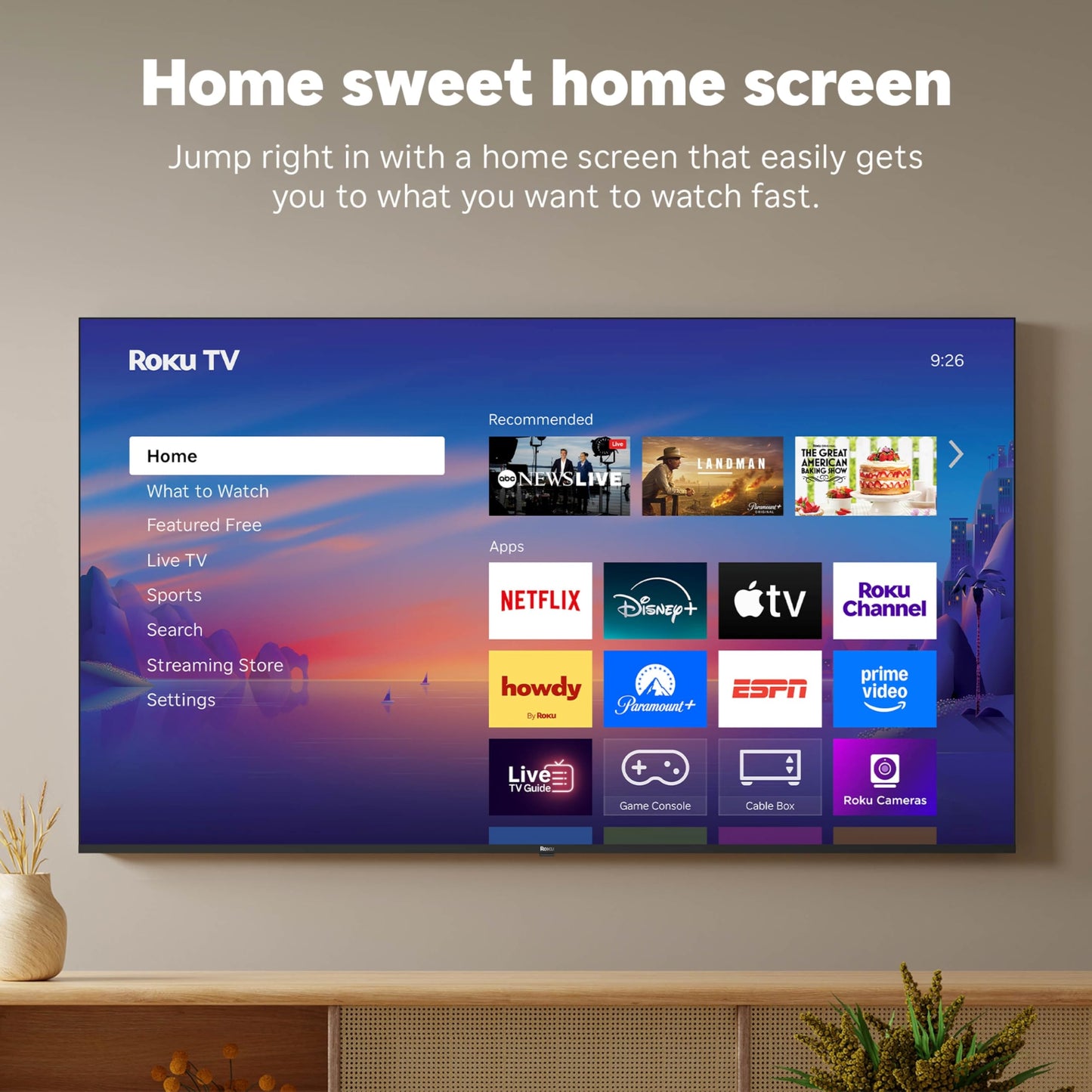 Roku Smart TV – 43-Inch Select Series, 4K HDR TV – RokuTV with Enhanced Voice Remote – Flat Screen LED Television with Wi-Fi for Streaming Live Local News, Sports, Family Entertainment