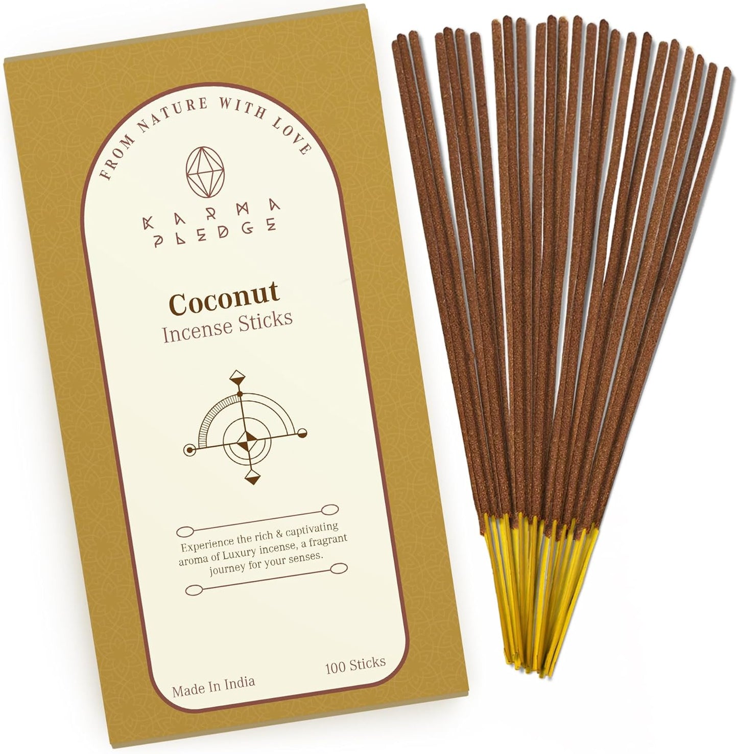 Incense Sticks, White Sage Incense, Made with Natural Ingredients, Hand Rolled Aromatic Masala, 40 Stick Pack, 45-60 Minute Burn Time, Best for Home Fragrance, Meditation, Yoga, Spiritual Healing