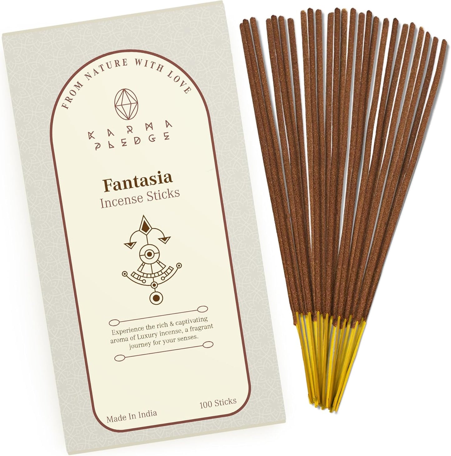 Incense Sticks, White Sage Incense, Made with Natural Ingredients, Hand Rolled Aromatic Masala, 40 Stick Pack, 45-60 Minute Burn Time, Best for Home Fragrance, Meditation, Yoga, Spiritual Healing
