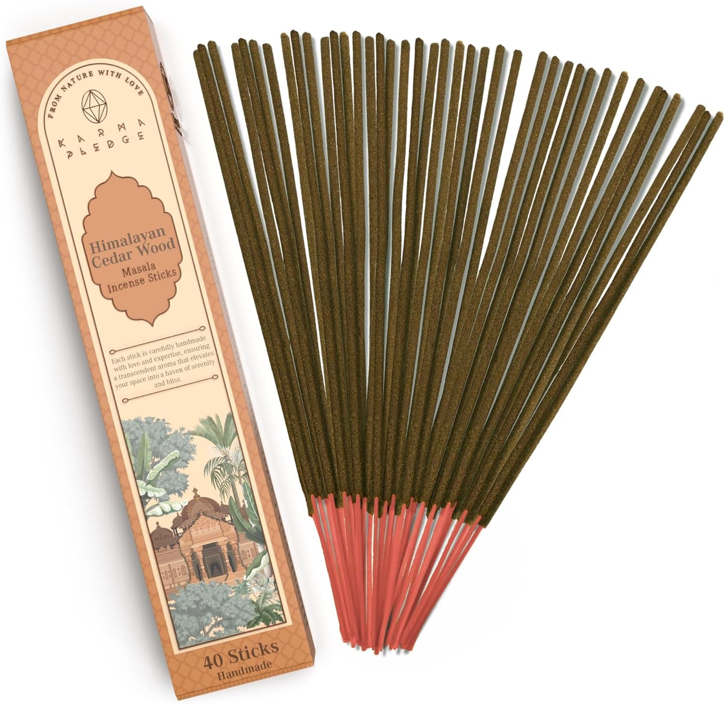 Incense Sticks, White Sage Incense, Made with Natural Ingredients, Hand Rolled Aromatic Masala, 40 Stick Pack, 45-60 Minute Burn Time, Best for Home Fragrance, Meditation, Yoga, Spiritual Healing