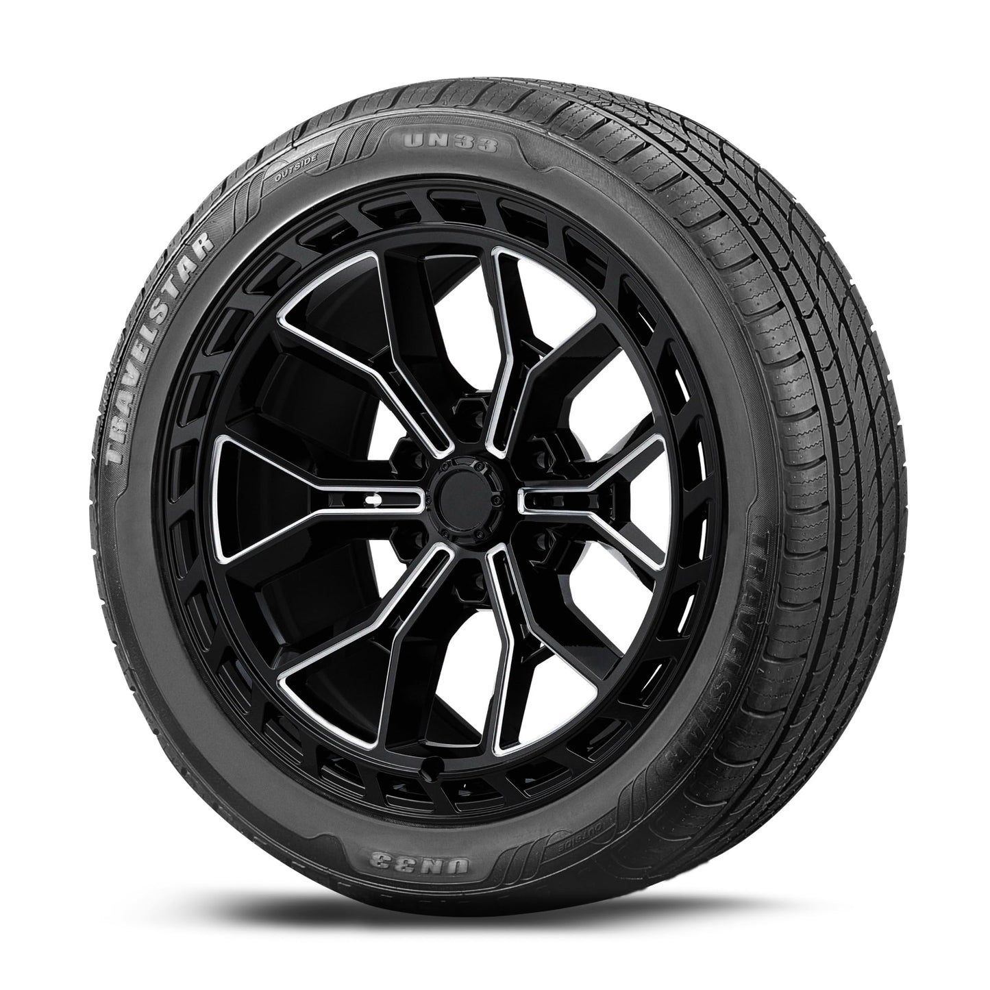 Set of 4 (Four) Travelstar UN33 235/55R19 101V High Performance All Season Passenger Tire 235/55/19 HP Radial Mud Snow Car Tires -Includes Three-year Road Hazard Warranty (Tire Only)