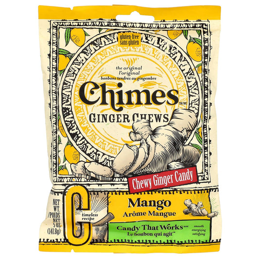 Chimes Tranquil Turmeric Adaptogen Ginger Chews Candy 1-Pound Bag - (With Ashwagandha, Reishi and Turmeric with Curcumin)