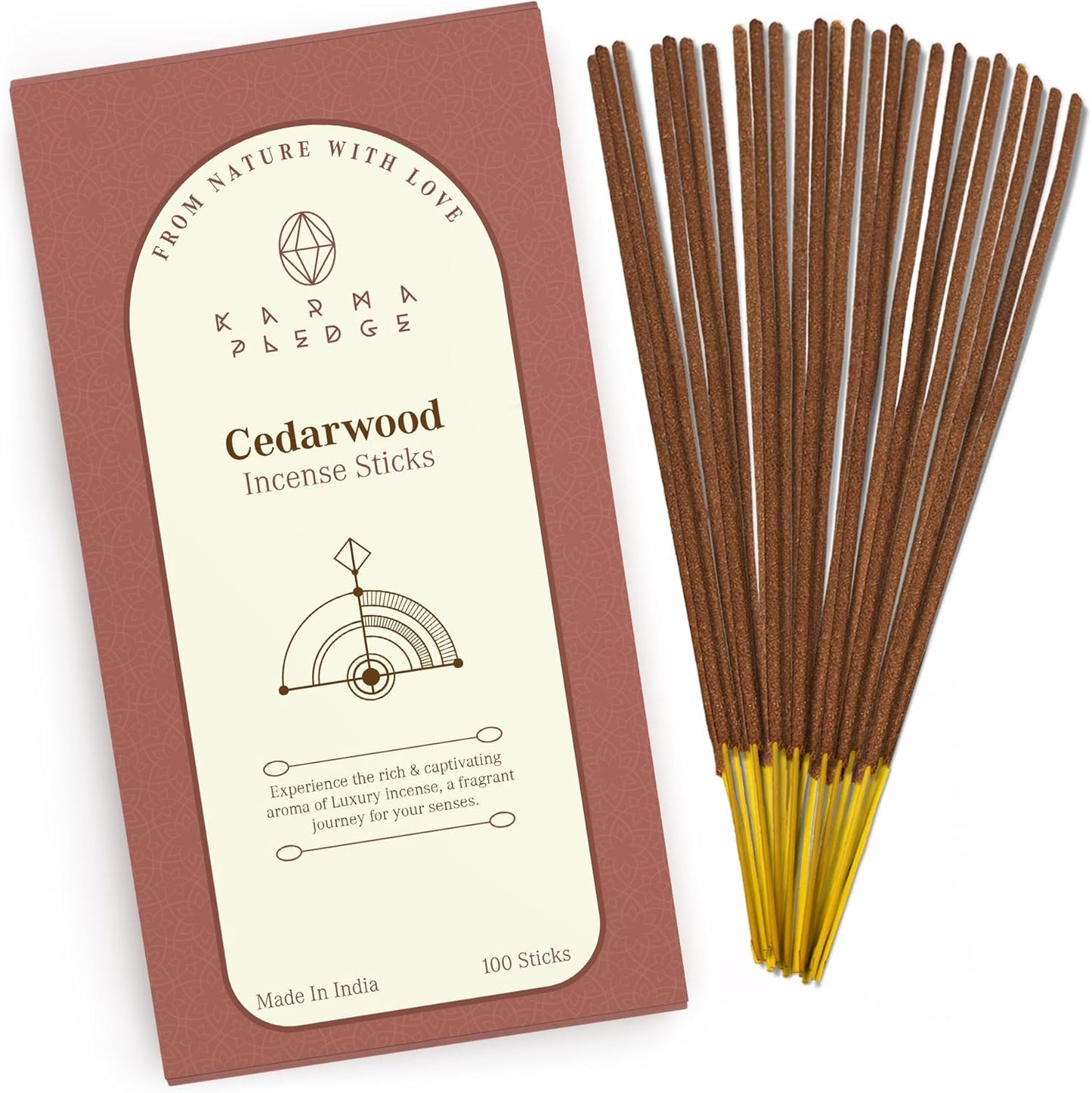 Incense Sticks, White Sage Incense, Made with Natural Ingredients, Hand Rolled Aromatic Masala, 40 Stick Pack, 45-60 Minute Burn Time, Best for Home Fragrance, Meditation, Yoga, Spiritual Healing