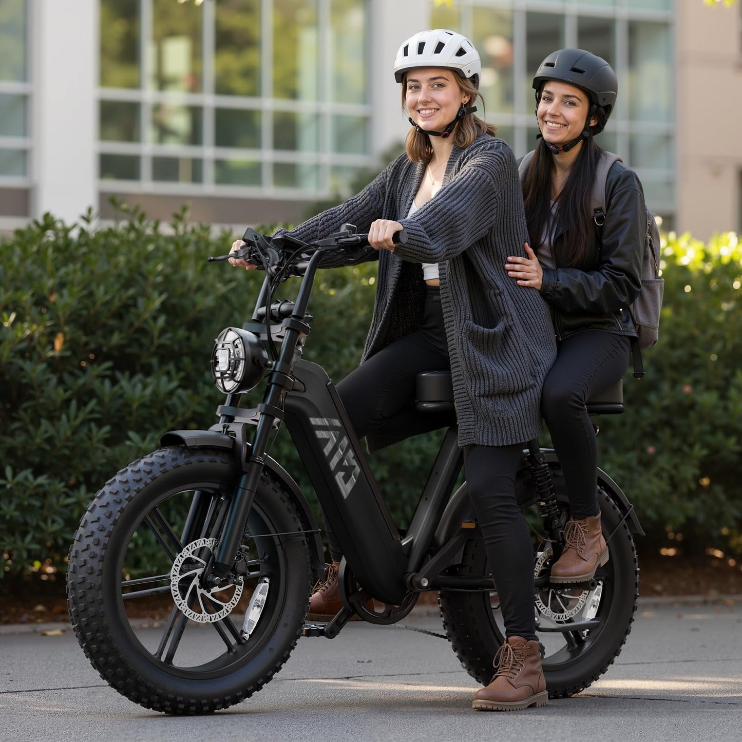 TST Electric Bike for Adults, 1500W Peak Motor Ebike with 48V 15Ah Built-in Battery, 60 Miles Range 28 MPH Electric Bike, 20" Fat Tire E Bike with Rear Seat, Footrest