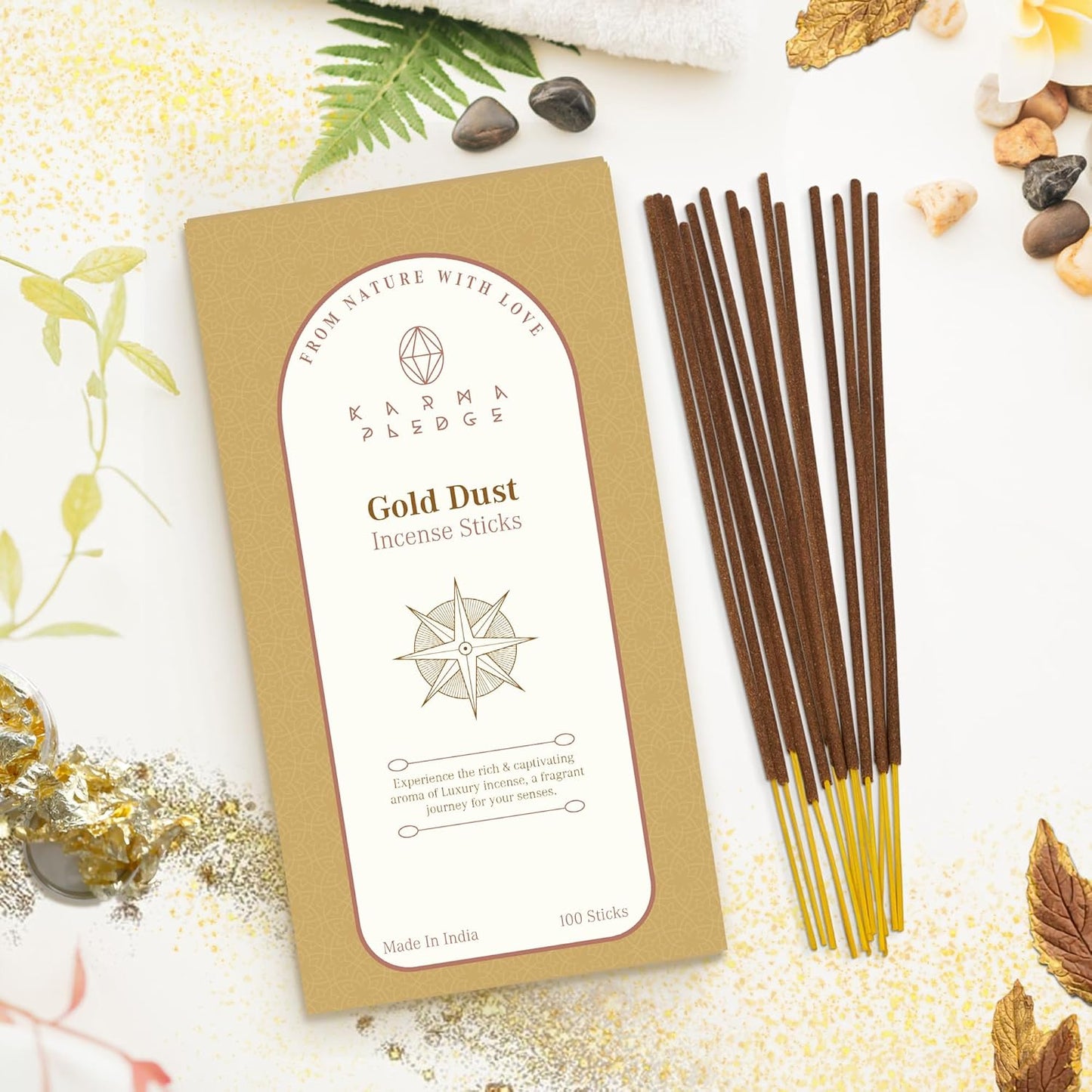 Incense Sticks, White Sage Incense, Made with Natural Ingredients, Hand Rolled Aromatic Masala, 40 Stick Pack, 45-60 Minute Burn Time, Best for Home Fragrance, Meditation, Yoga, Spiritual Healing