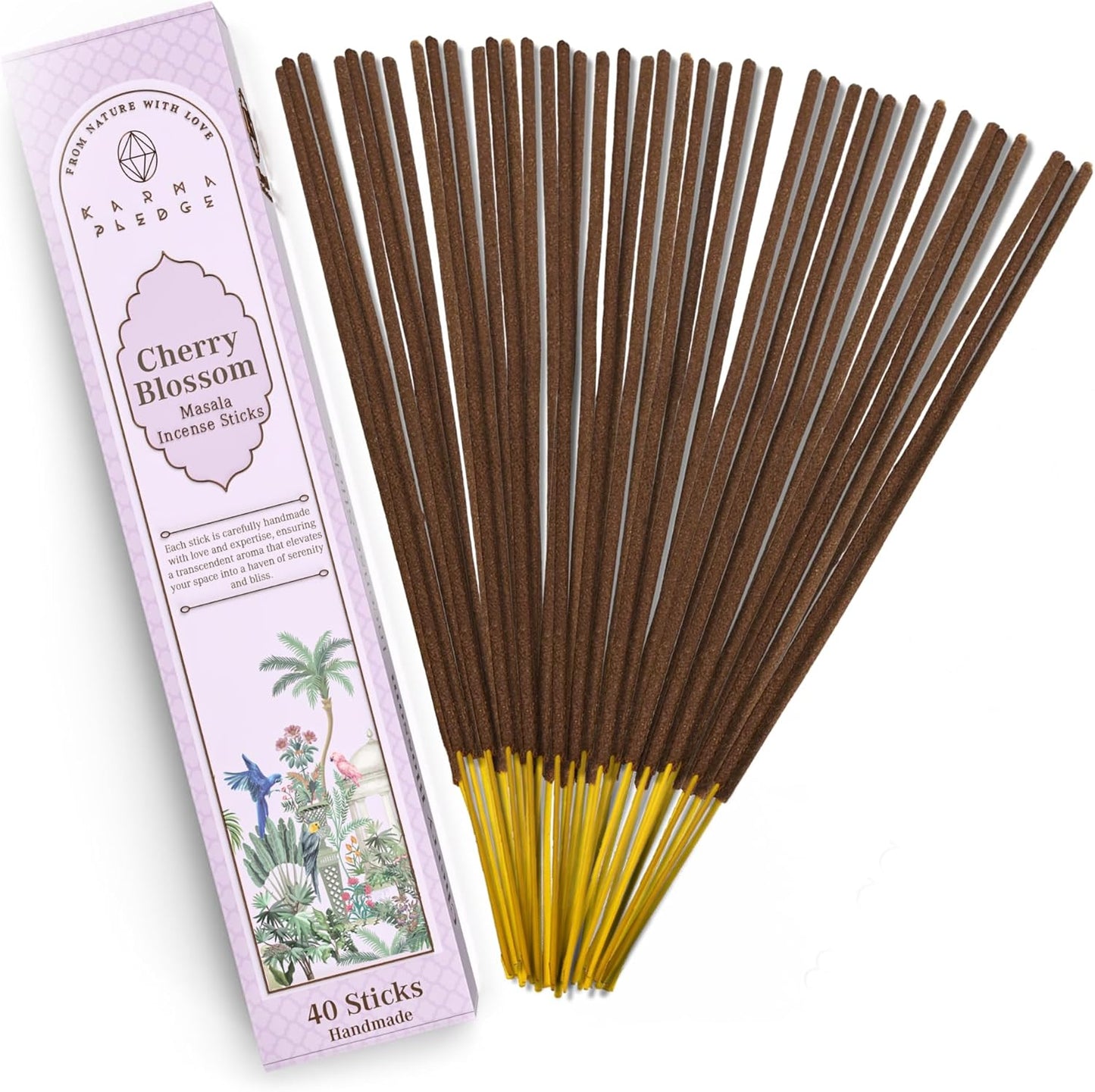 Incense Sticks, White Sage Incense, Made with Natural Ingredients, Hand Rolled Aromatic Masala, 40 Stick Pack, 45-60 Minute Burn Time, Best for Home Fragrance, Meditation, Yoga, Spiritual Healing