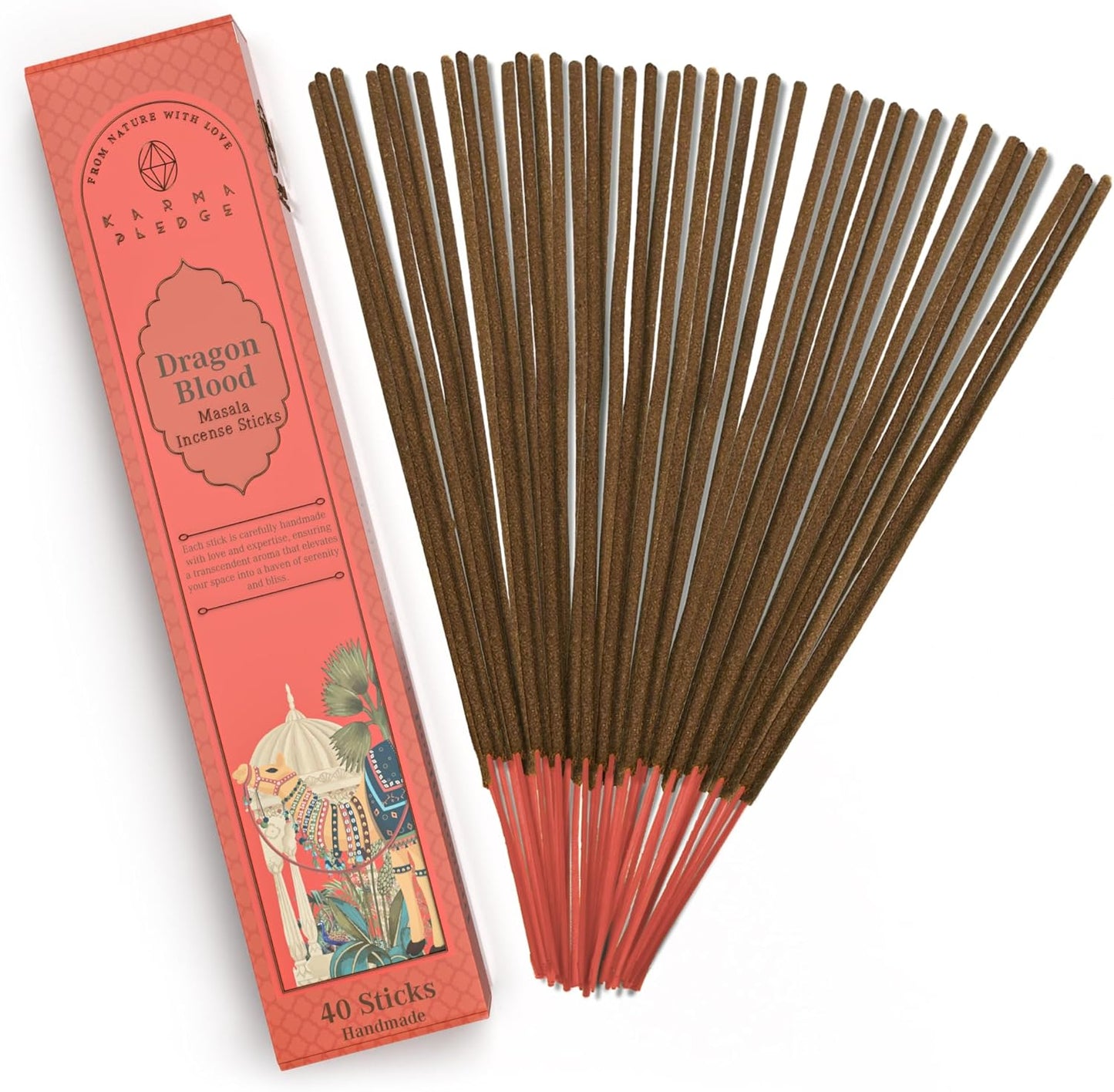 Incense Sticks, White Sage Incense, Made with Natural Ingredients, Hand Rolled Aromatic Masala, 40 Stick Pack, 45-60 Minute Burn Time, Best for Home Fragrance, Meditation, Yoga, Spiritual Healing