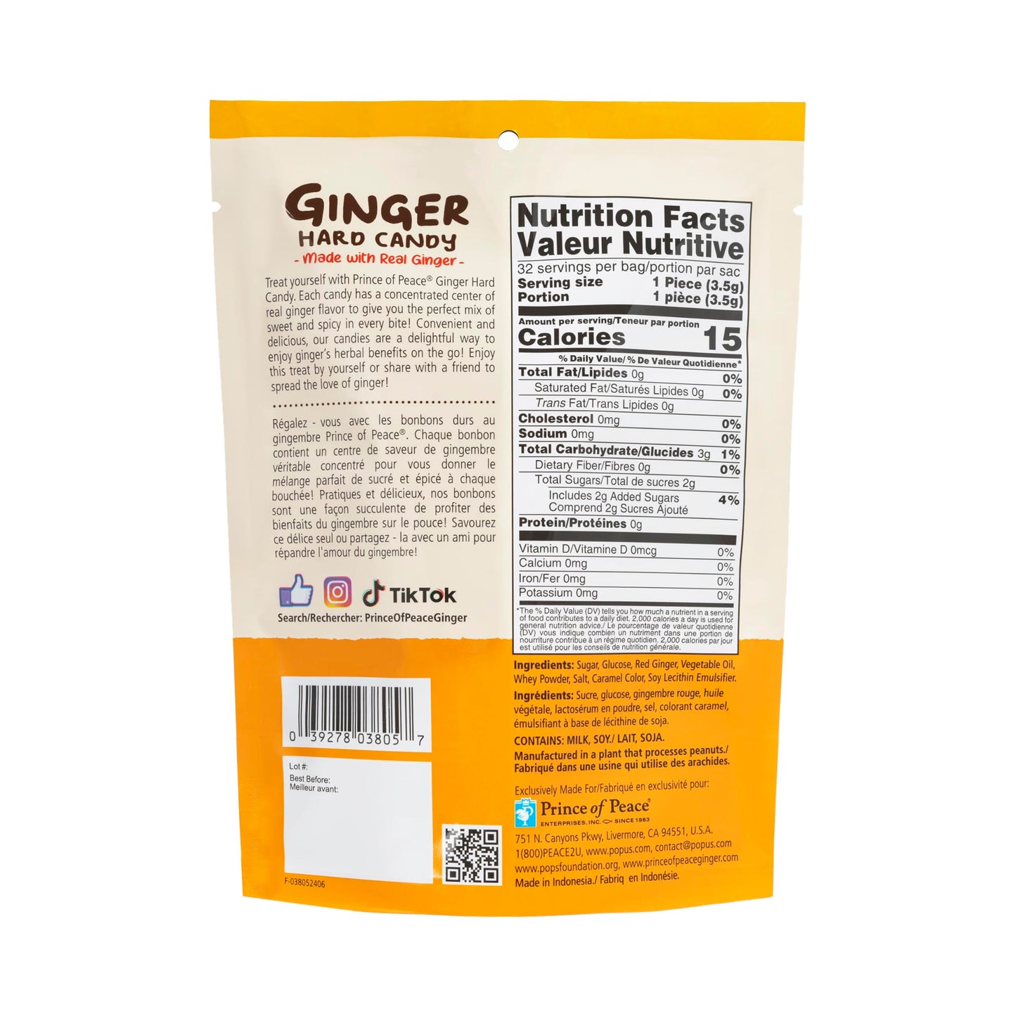 Prince of Peace Ginger Hard Candy-1 Kg