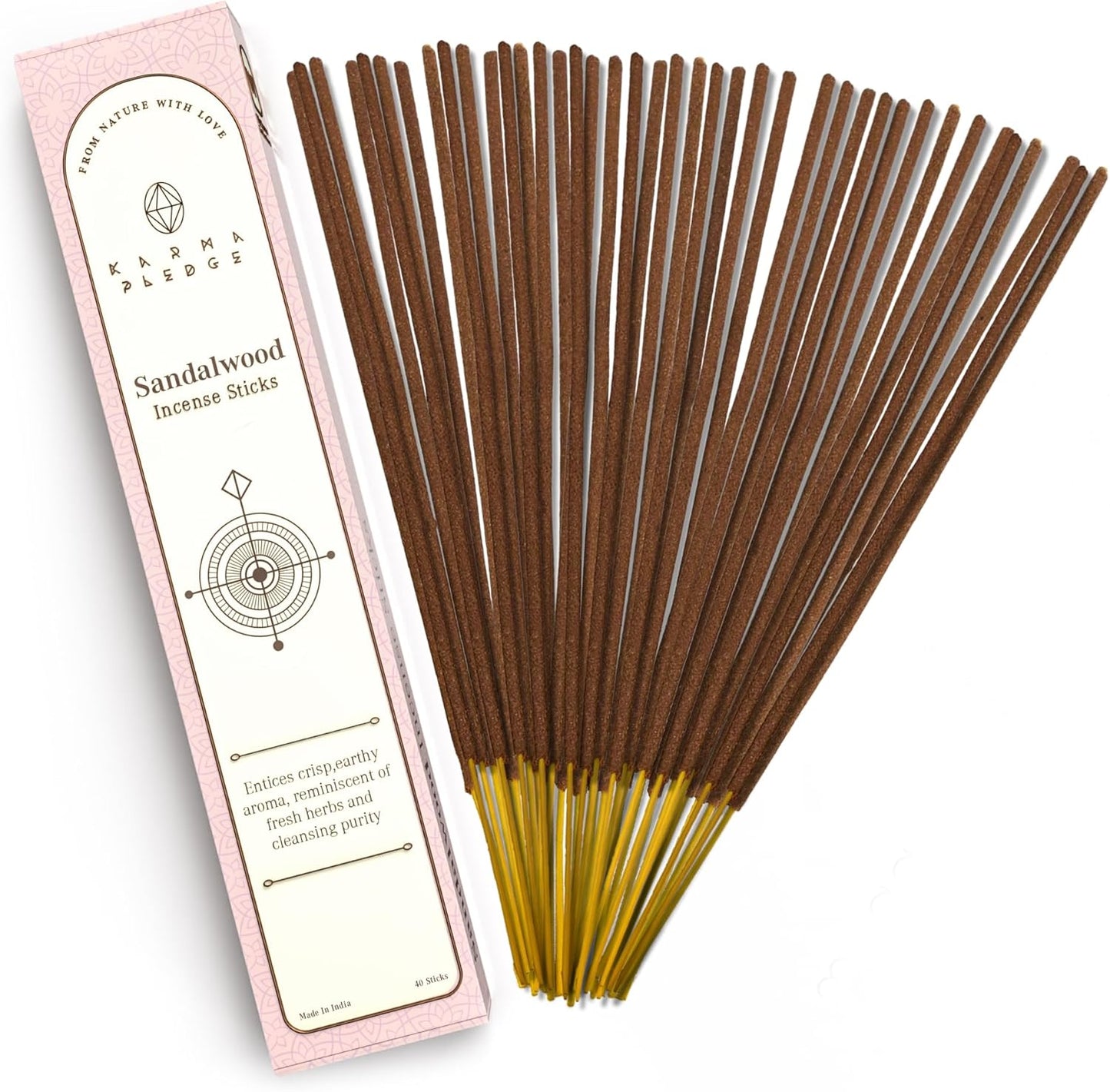 Incense Sticks, White Sage Incense, Made with Natural Ingredients, Hand Rolled Aromatic Masala, 40 Stick Pack, 45-60 Minute Burn Time, Best for Home Fragrance, Meditation, Yoga, Spiritual Healing