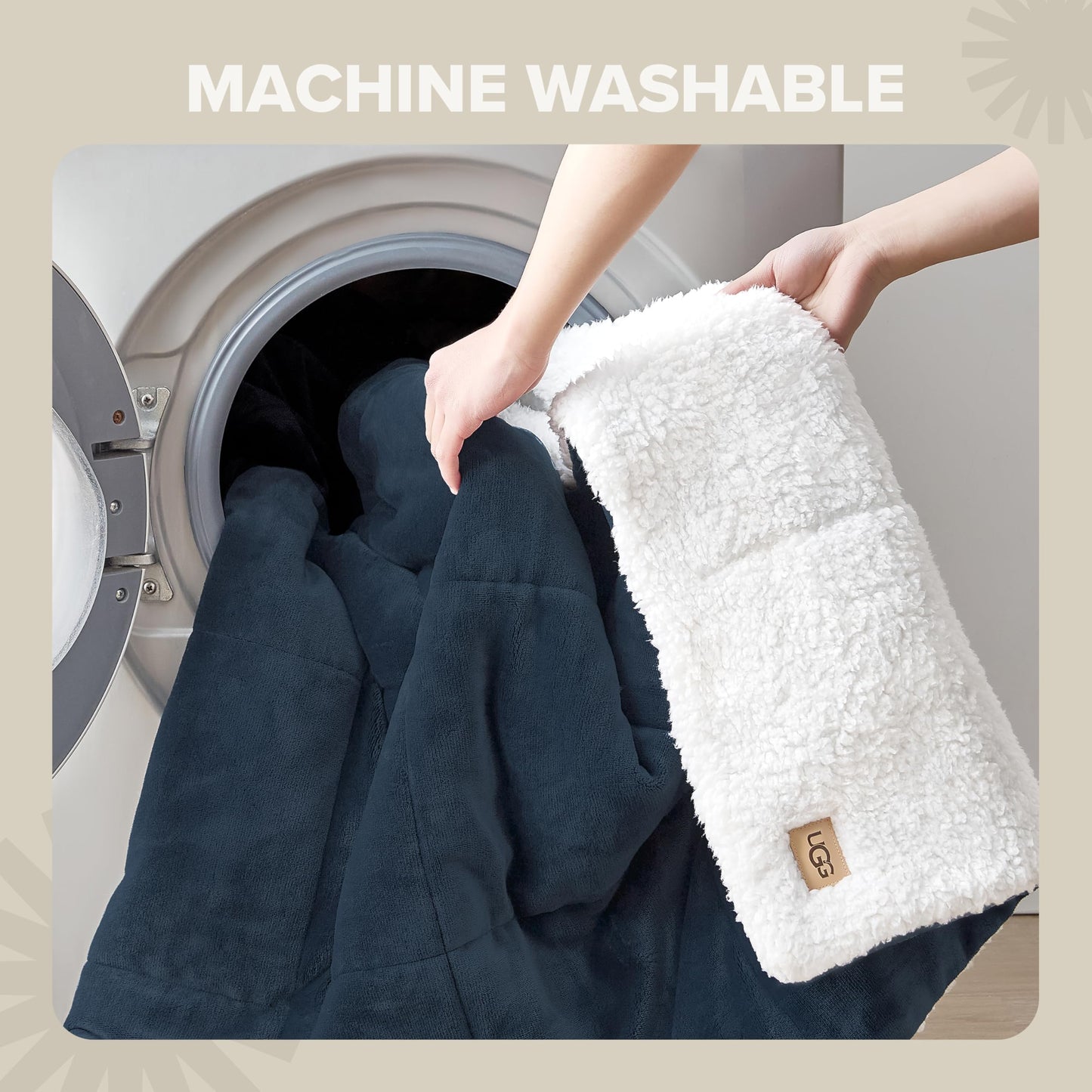 UGG Nita King/California King Blanket Fleece Fluffy Reversible Soft Fuzzy Bedding Cozy Plush Warm Oversized Blanket Machine Washable Bedroom Decor for Big Couch Bed, 110-inch x 90-inch, White Snow