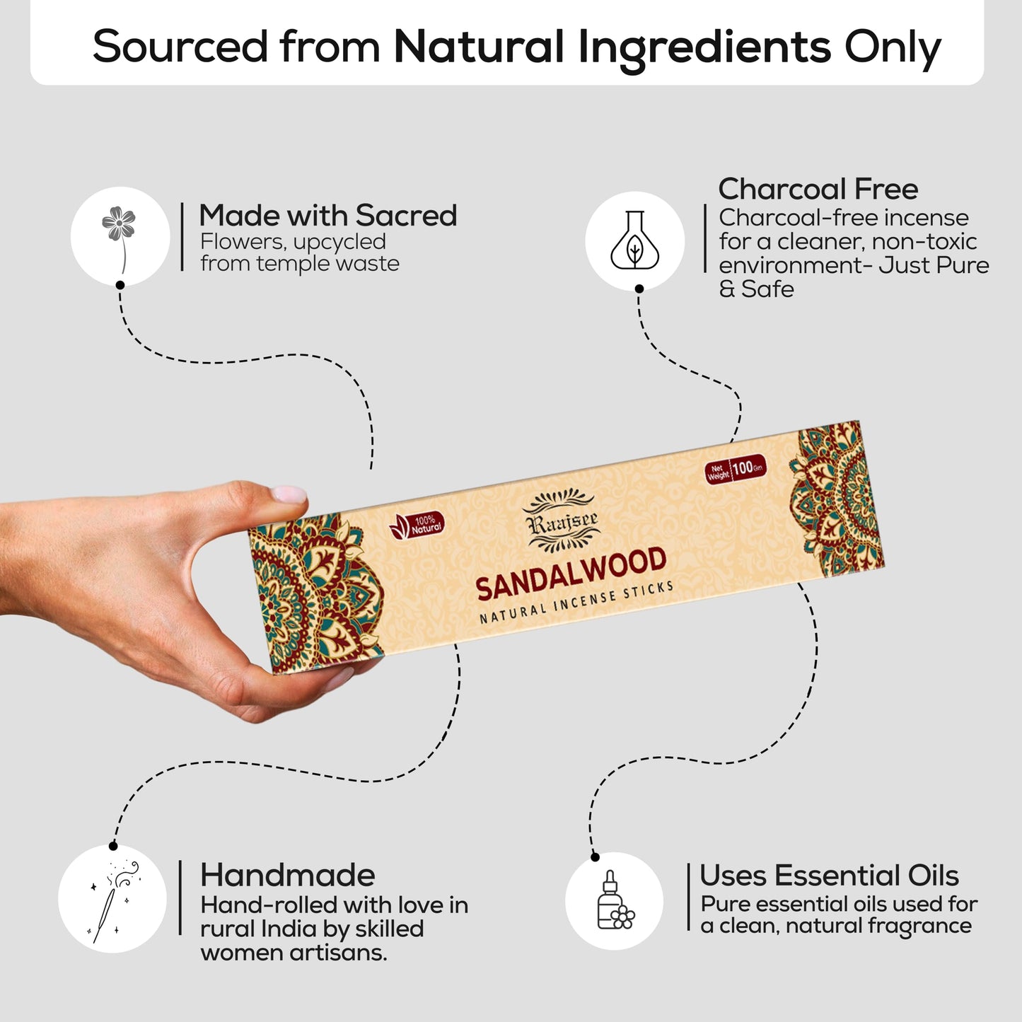 Raajsee Dragons Blood Incense Sticks (180 gm), 100% Pure Organic Natural Hand Rolled Free from Chemicals, (Pack of 12) Visit The raajsee Store