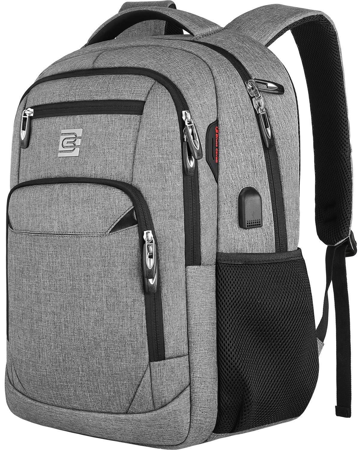 Laptop Backpack,Business Travel Anti Theft Slim Durable Laptops Backpack with USB Charging Port,Water Resistant College Computer Bag for Women & Men Fits 15.6 Inch Laptop and Notebook - Black
