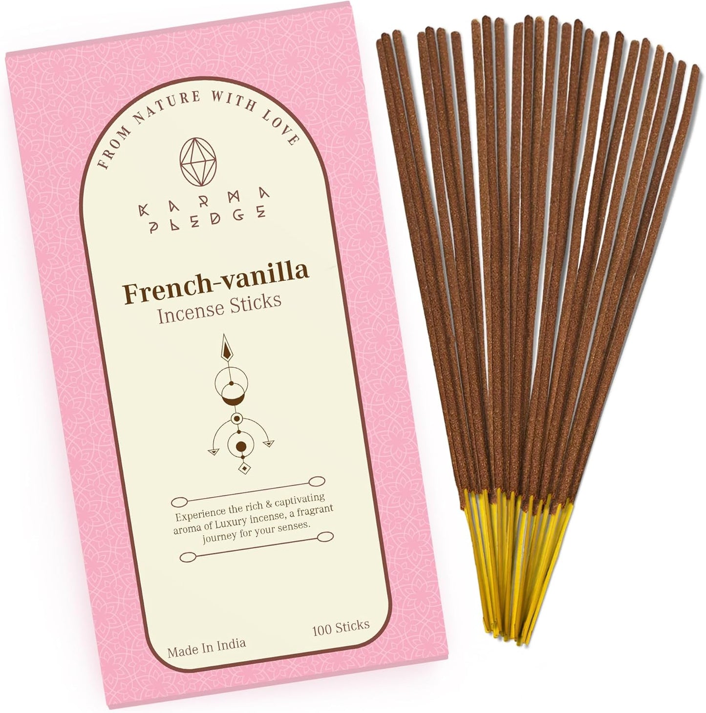 Incense Sticks, White Sage Incense, Made with Natural Ingredients, Hand Rolled Aromatic Masala, 40 Stick Pack, 45-60 Minute Burn Time, Best for Home Fragrance, Meditation, Yoga, Spiritual Healing