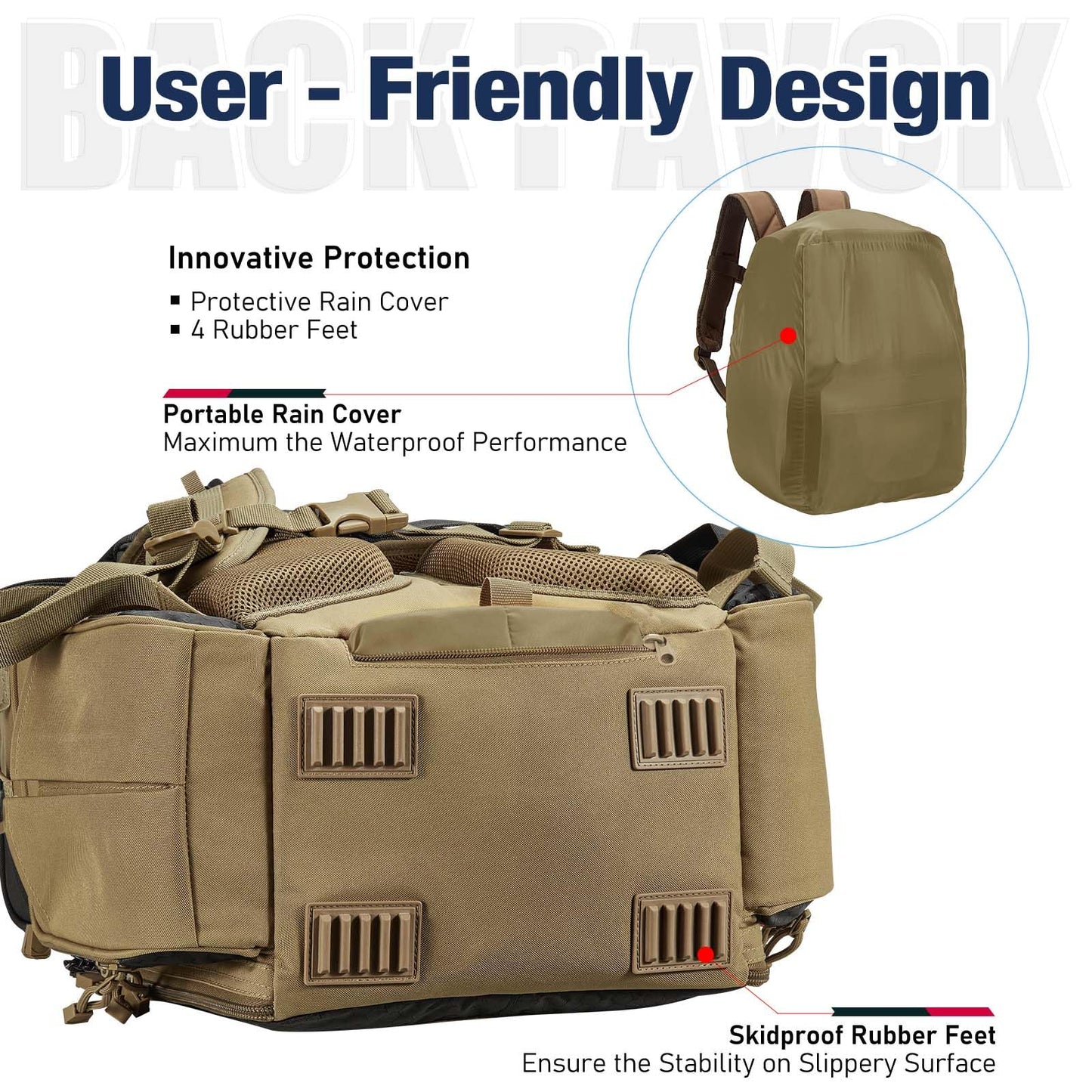Piscifun Fishing Backpack with 2 Rod Holders & 4 Tackle Boxes, Large Tackle Storage Bag With Rain Cover for Fishing Gear