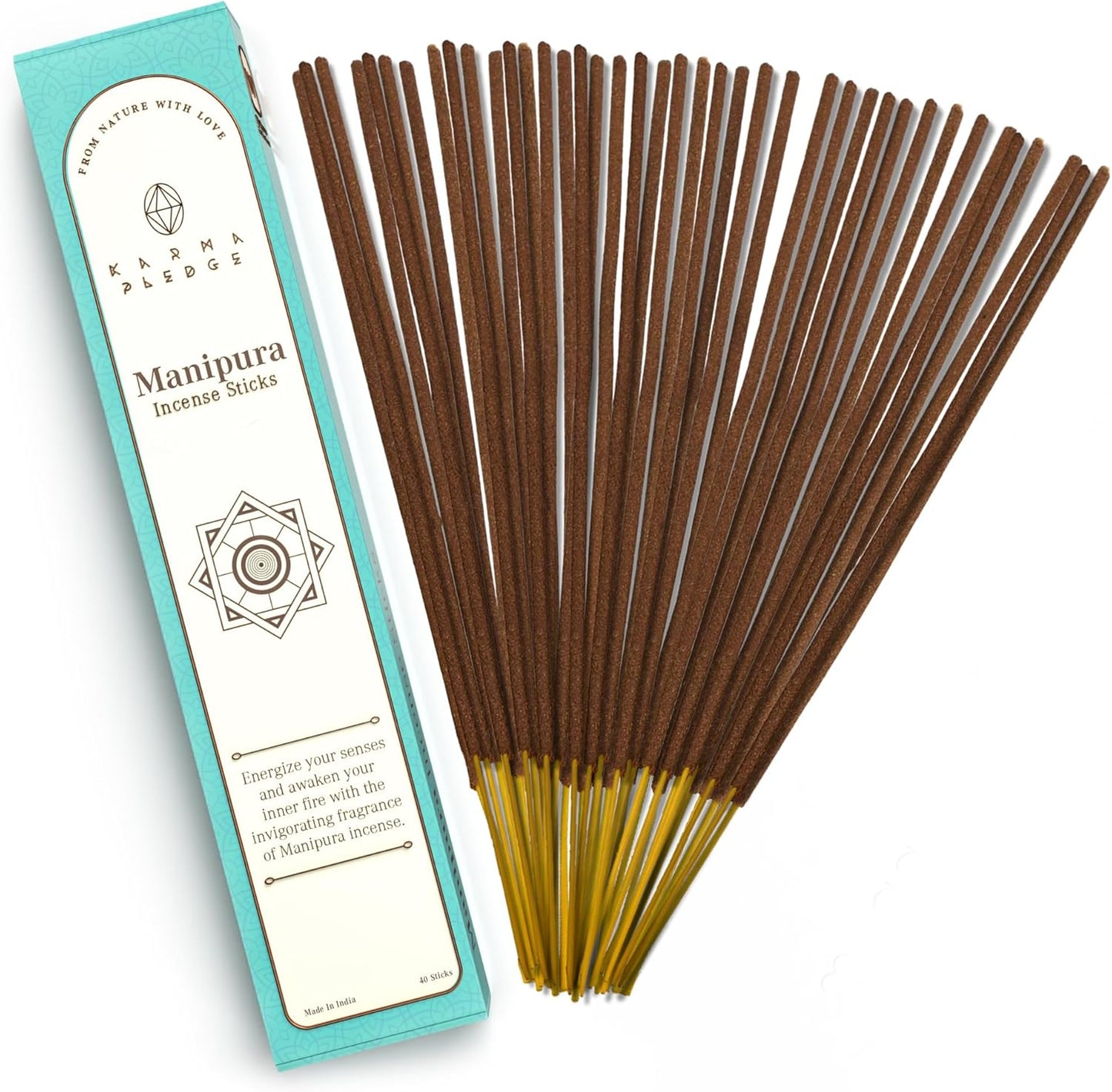Incense Sticks, White Sage Incense, Made with Natural Ingredients, Hand Rolled Aromatic Masala, 40 Stick Pack, 45-60 Minute Burn Time, Best for Home Fragrance, Meditation, Yoga, Spiritual Healing