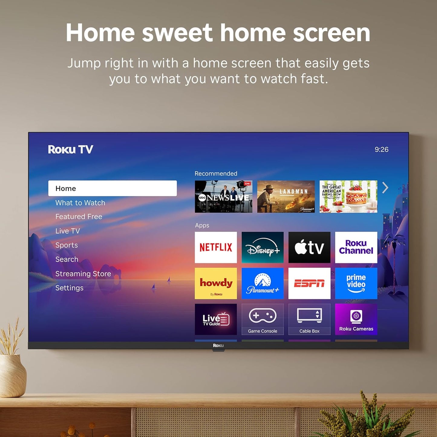 Roku Smart TV 2025 – 40-Inch Select Series, 1080p Full HD TV – Roku TV with Voice Remote – Flat Screen LED Television with Wi-Fi for Streaming Live Local News, Sports, Family Entertainment