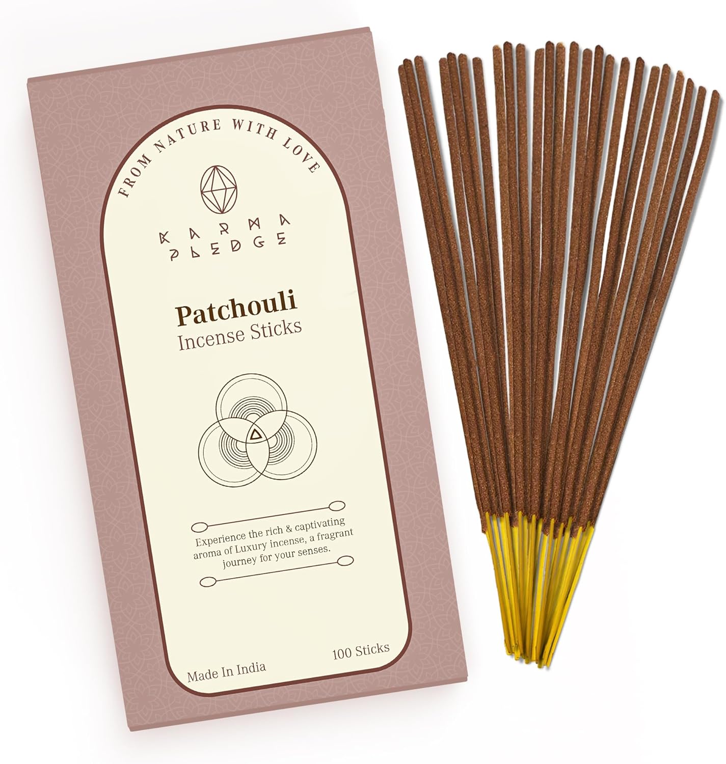 Incense Sticks, White Sage Incense, Made with Natural Ingredients, Hand Rolled Aromatic Masala, 40 Stick Pack, 45-60 Minute Burn Time, Best for Home Fragrance, Meditation, Yoga, Spiritual Healing