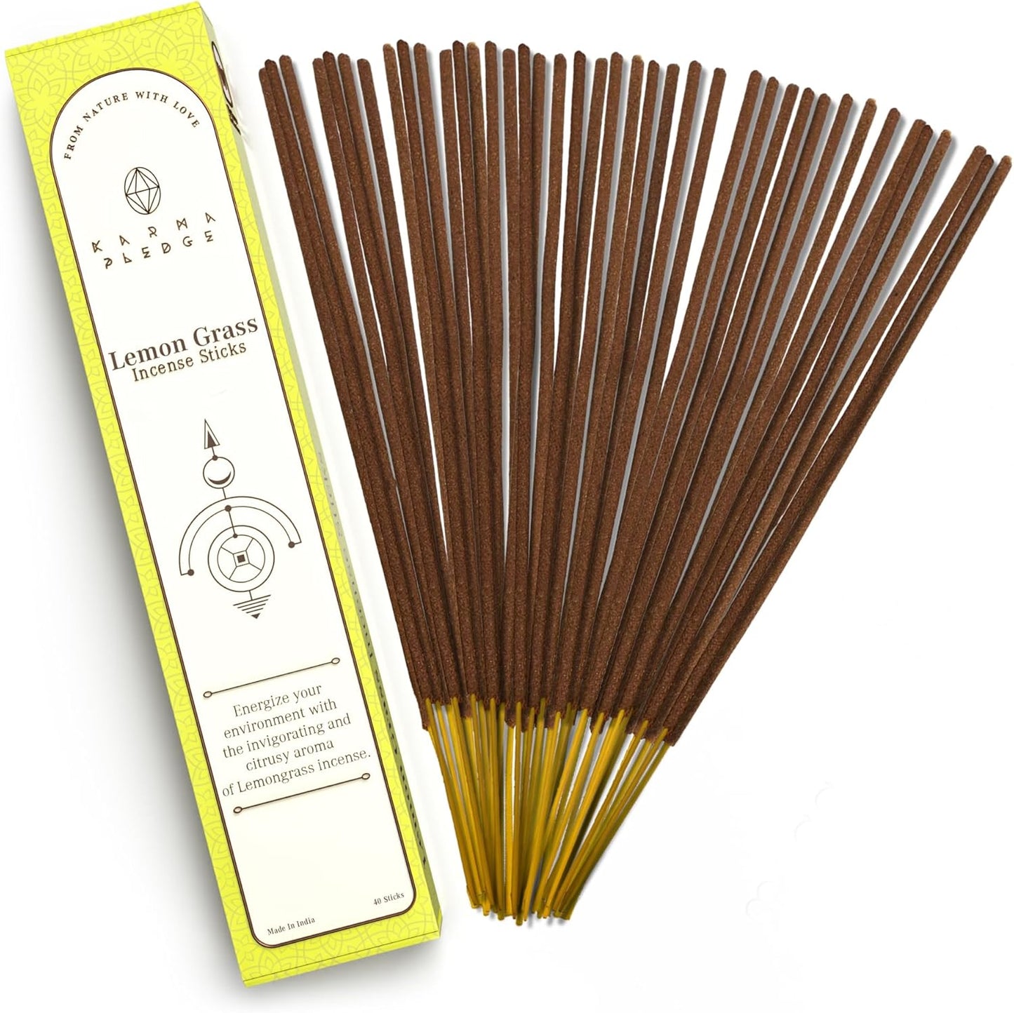 Incense Sticks, White Sage Incense, Made with Natural Ingredients, Hand Rolled Aromatic Masala, 40 Stick Pack, 45-60 Minute Burn Time, Best for Home Fragrance, Meditation, Yoga, Spiritual Healing