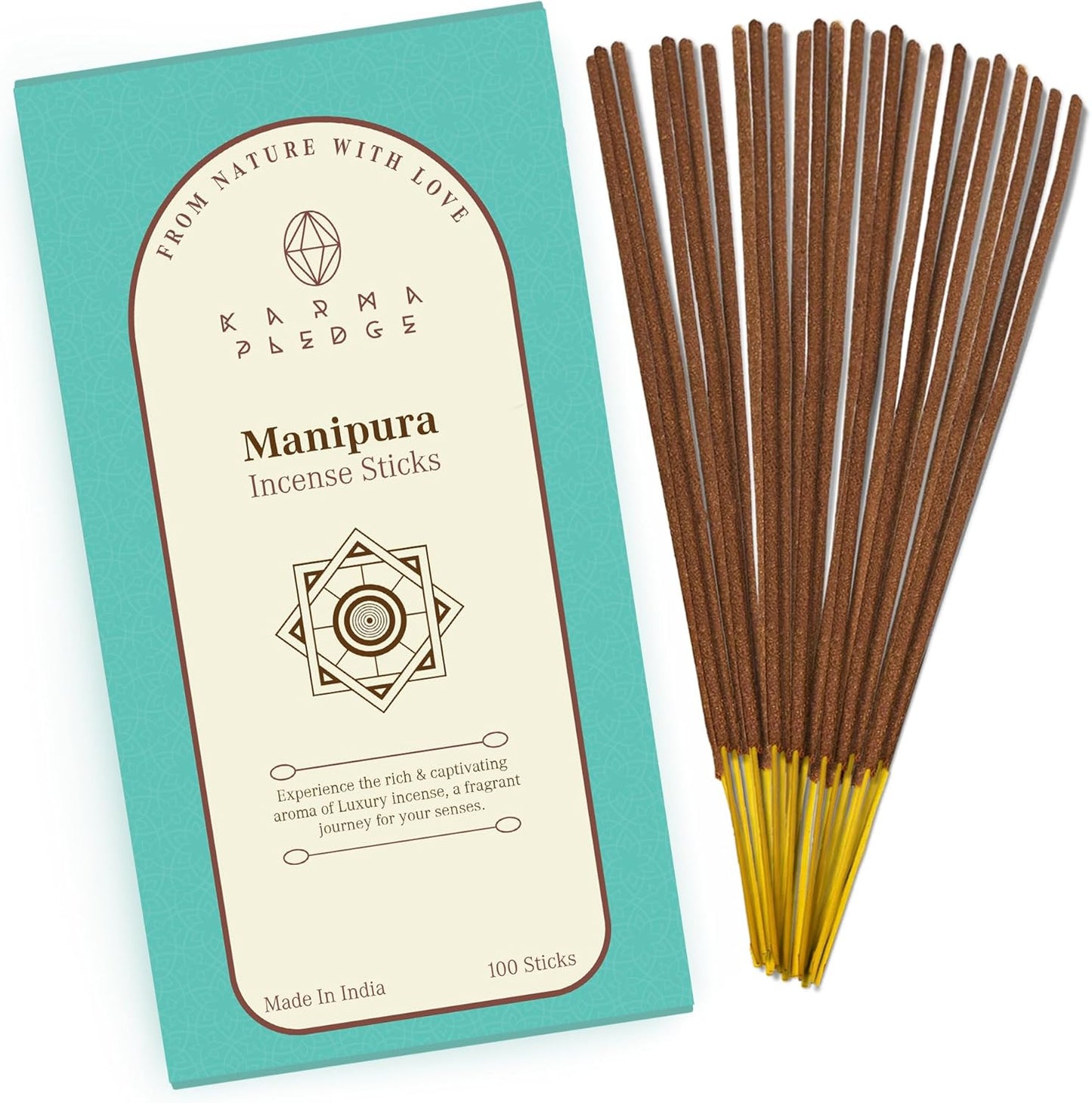 Incense Sticks, White Sage Incense, Made with Natural Ingredients, Hand Rolled Aromatic Masala, 40 Stick Pack, 45-60 Minute Burn Time, Best for Home Fragrance, Meditation, Yoga, Spiritual Healing