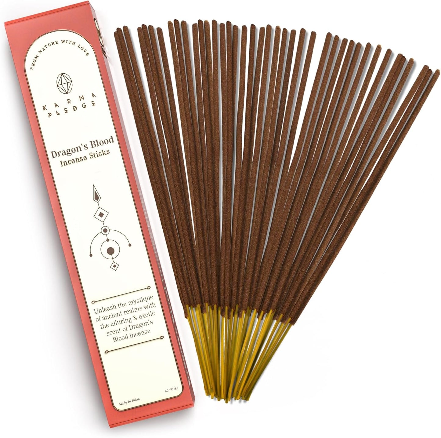 Incense Sticks, White Sage Incense, Made with Natural Ingredients, Hand Rolled Aromatic Masala, 40 Stick Pack, 45-60 Minute Burn Time, Best for Home Fragrance, Meditation, Yoga, Spiritual Healing