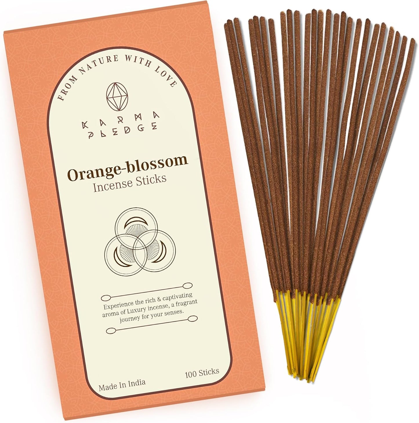 Incense Sticks, White Sage Incense, Made with Natural Ingredients, Hand Rolled Aromatic Masala, 40 Stick Pack, 45-60 Minute Burn Time, Best for Home Fragrance, Meditation, Yoga, Spiritual Healing
