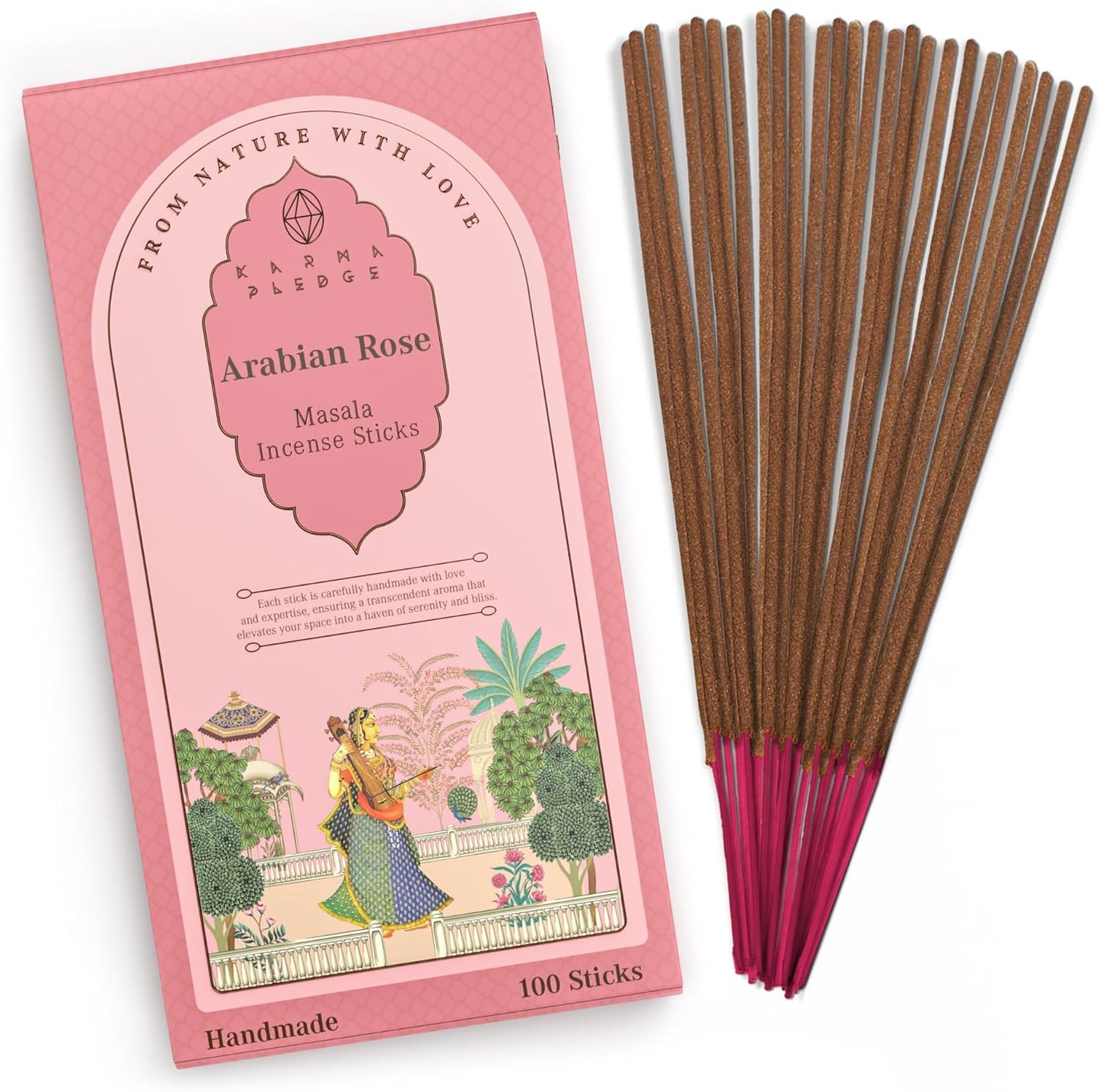 Incense Sticks, White Sage Incense, Made with Natural Ingredients, Hand Rolled Aromatic Masala, 40 Stick Pack, 45-60 Minute Burn Time, Best for Home Fragrance, Meditation, Yoga, Spiritual Healing