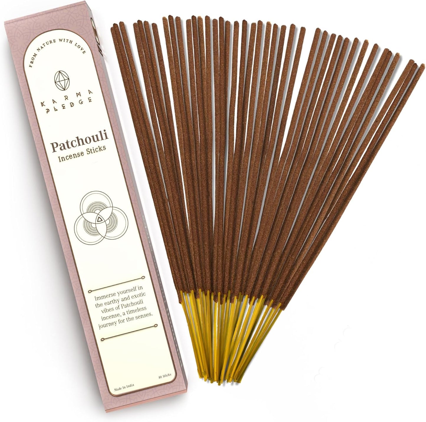 Incense Sticks, White Sage Incense, Made with Natural Ingredients, Hand Rolled Aromatic Masala, 40 Stick Pack, 45-60 Minute Burn Time, Best for Home Fragrance, Meditation, Yoga, Spiritual Healing