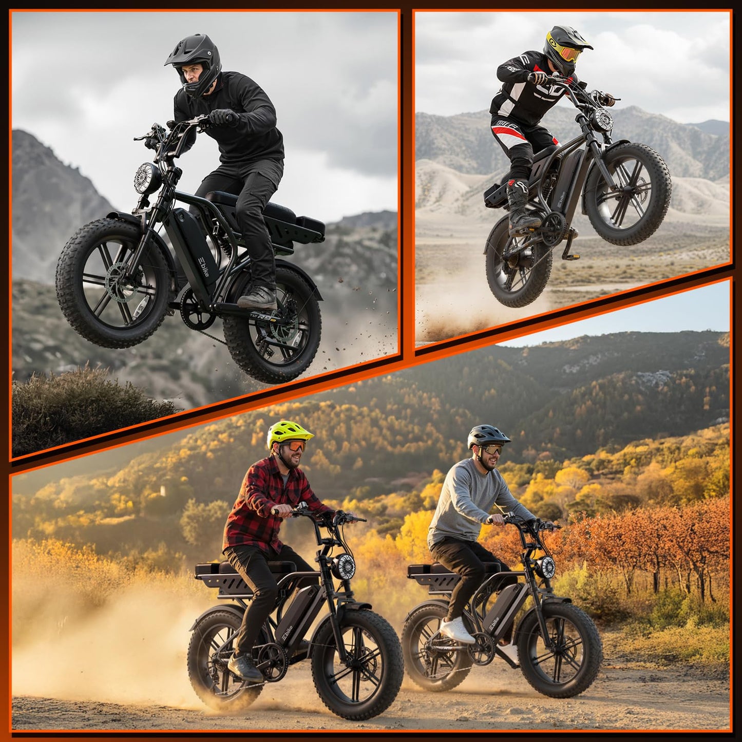 TST Electric Bike for Adults, 1500W Peak Motor Ebike with 48V 15Ah Built-in Battery, 60 Miles Range 28 MPH Electric Bike, 20" Fat Tire E Bike with Rear Seat, Footrest