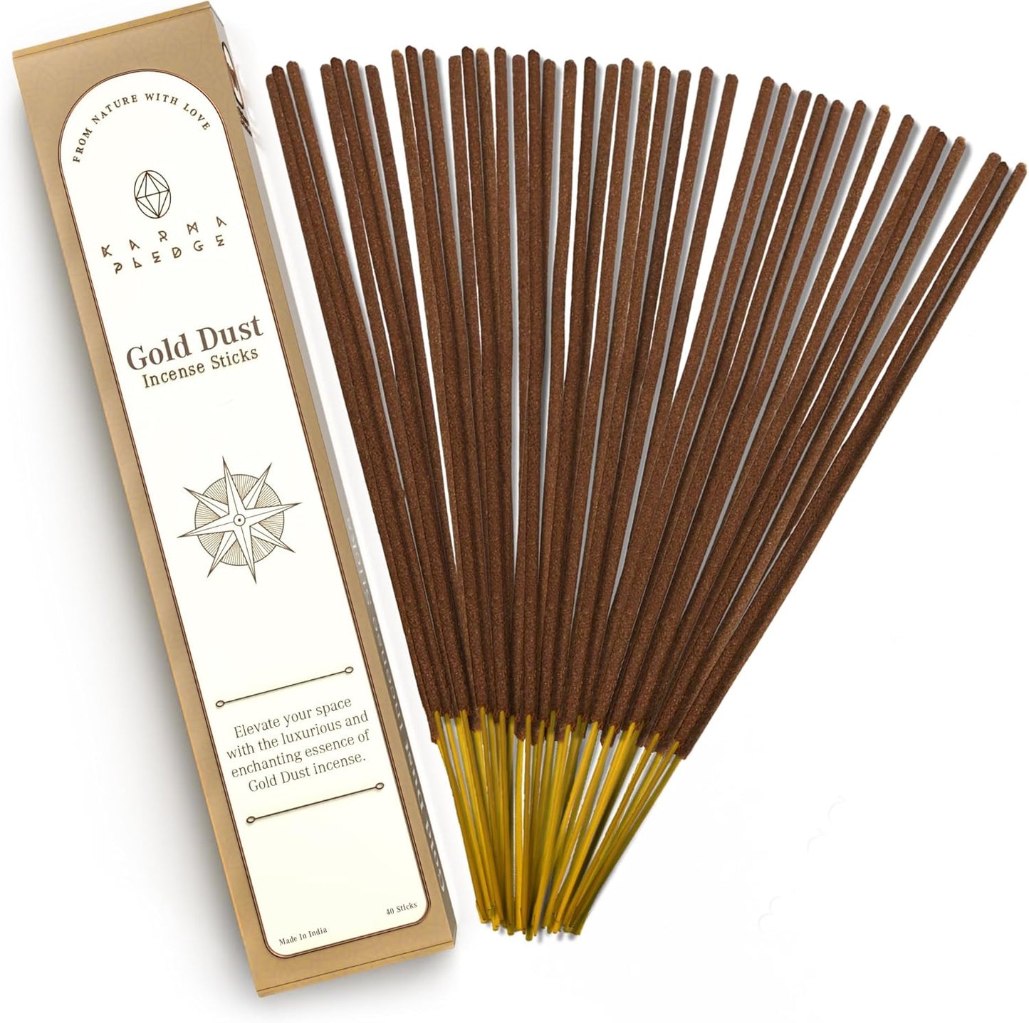 Incense Sticks, White Sage Incense, Made with Natural Ingredients, Hand Rolled Aromatic Masala, 40 Stick Pack, 45-60 Minute Burn Time, Best for Home Fragrance, Meditation, Yoga, Spiritual Healing