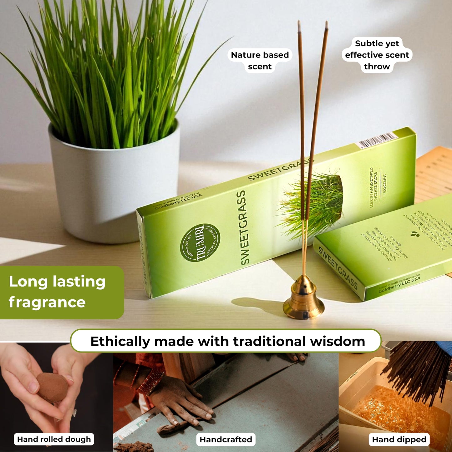 Pine Incense Sticks - Bulk Pack of 100 Insence-Sticks - Made with Natural Pino Oil - Scented Incienso Aromaticos Non Toxic Inscent Insense
