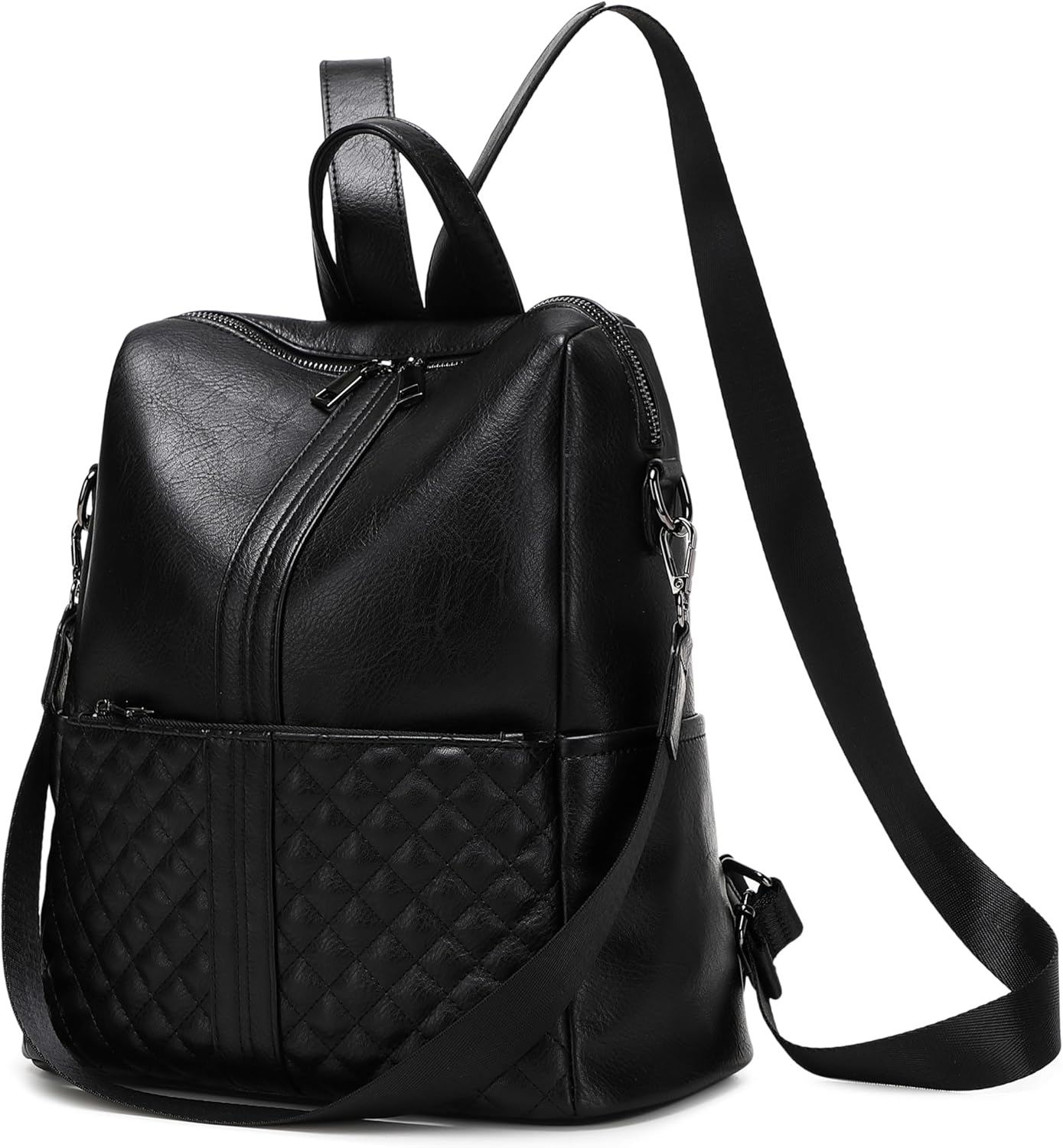 sqlp Daily Use Backpack Purse for Women Vegan Leather Travel Back Pack Fashion Multipurpose Design Shoulder Bags Handbag