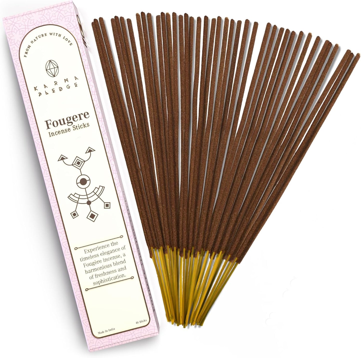 Incense Sticks, White Sage Incense, Made with Natural Ingredients, Hand Rolled Aromatic Masala, 40 Stick Pack, 45-60 Minute Burn Time, Best for Home Fragrance, Meditation, Yoga, Spiritual Healing