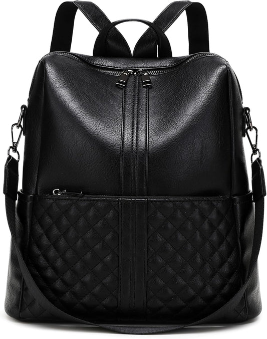 sqlp Daily Use Backpack Purse for Women Vegan Leather Travel Back Pack Fashion Multipurpose Design Shoulder Bags Handbag