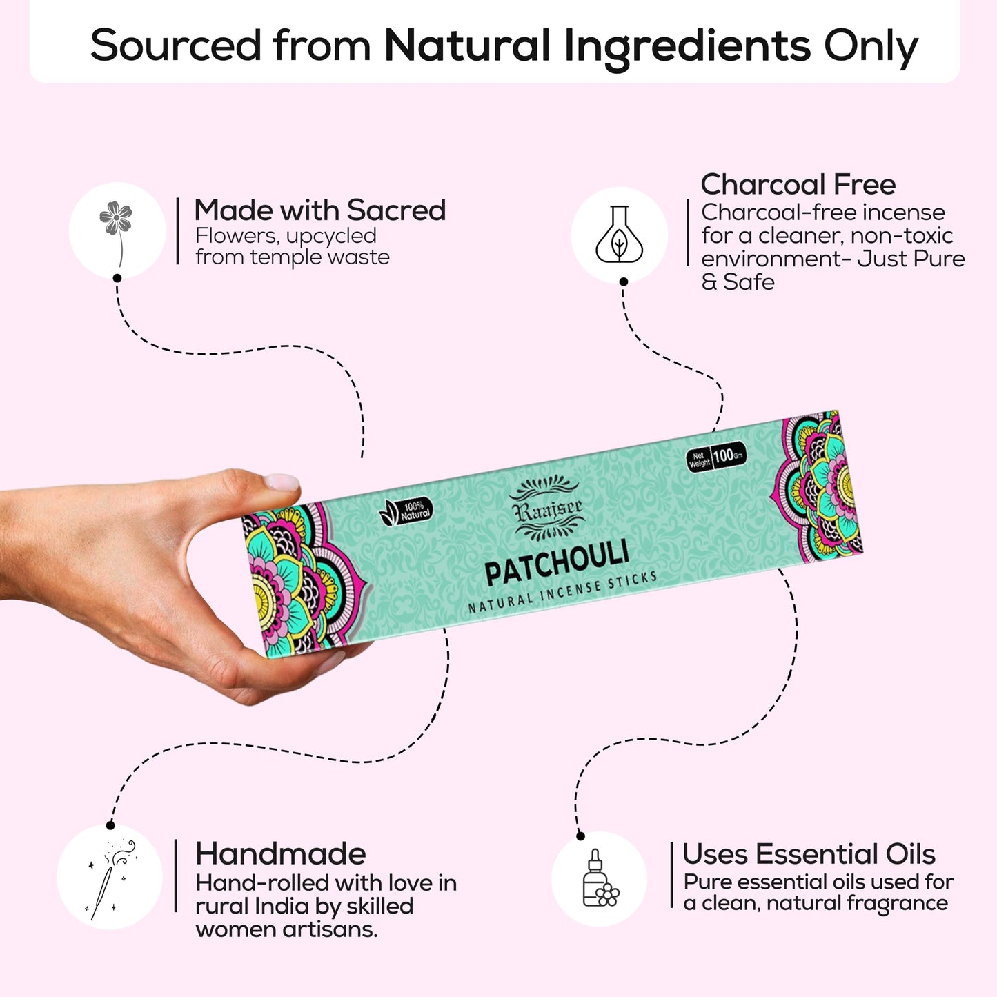 Raajsee Dragons Blood Incense Sticks (180 gm), 100% Pure Organic Natural Hand Rolled Free from Chemicals, (Pack of 12) Visit The raajsee Store