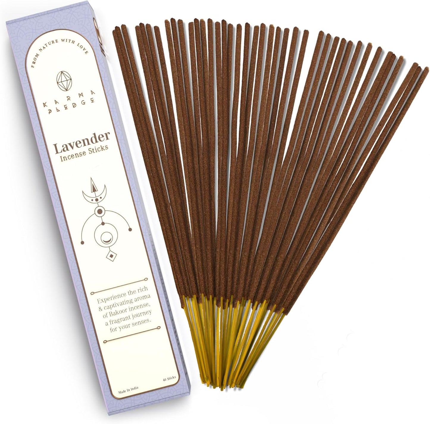 Incense Sticks, White Sage Incense, Made with Natural Ingredients, Hand Rolled Aromatic Masala, 40 Stick Pack, 45-60 Minute Burn Time, Best for Home Fragrance, Meditation, Yoga, Spiritual Healing